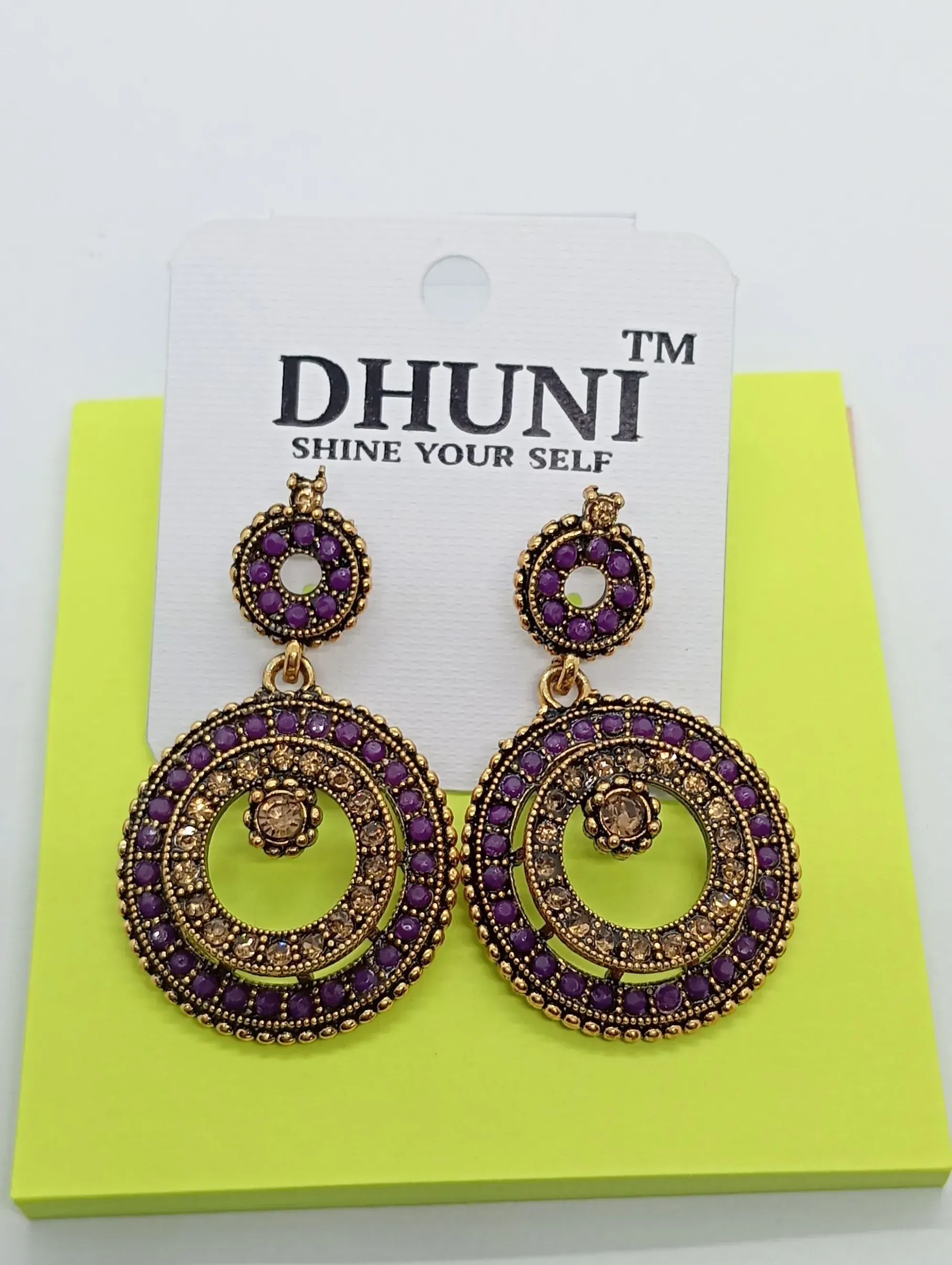 Dhuni Circular Drop Earrings