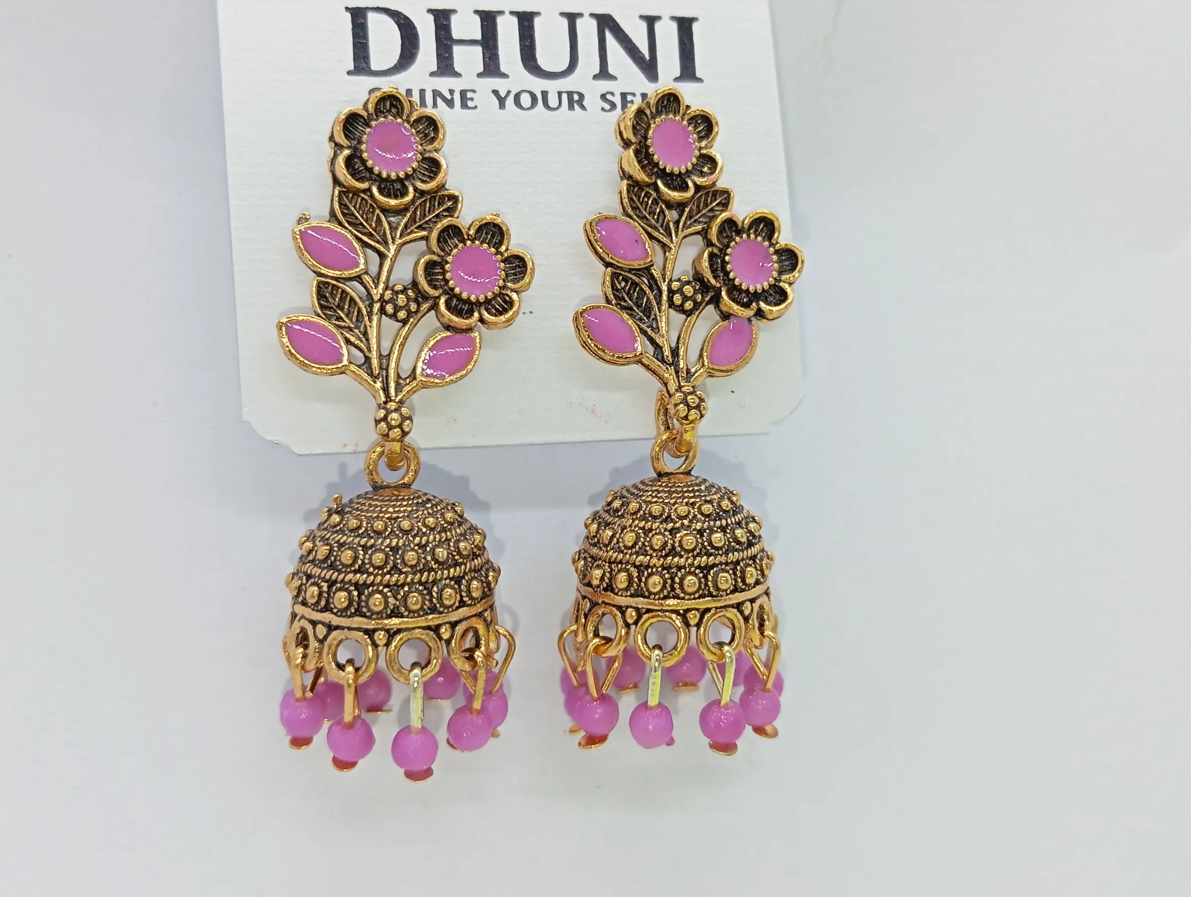 Floral Jhumka Earrings