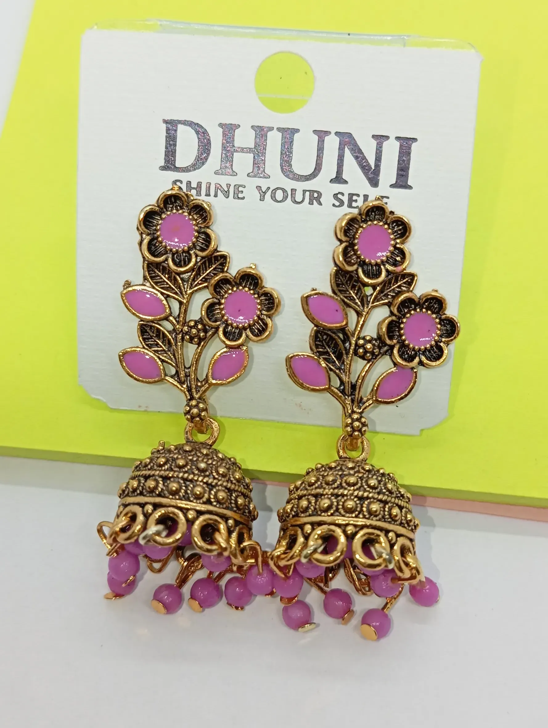 Floral Jhumka Earrings
