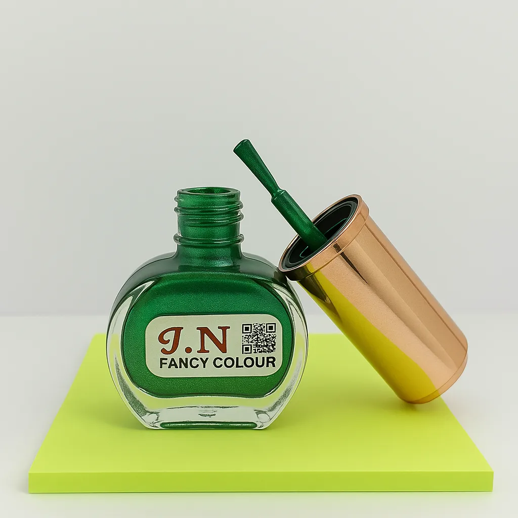 J.N. Fancy Colour Nail Polish – Emerald Green | High Shine | Long Lasting | Quick Dry 