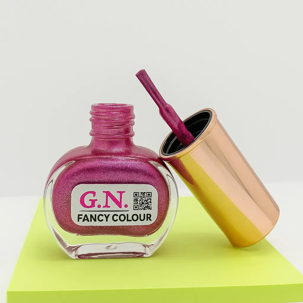 JN Fancy Colour Nail Polish – Metallic Magenta Pink | Bold Shimmer Finish |