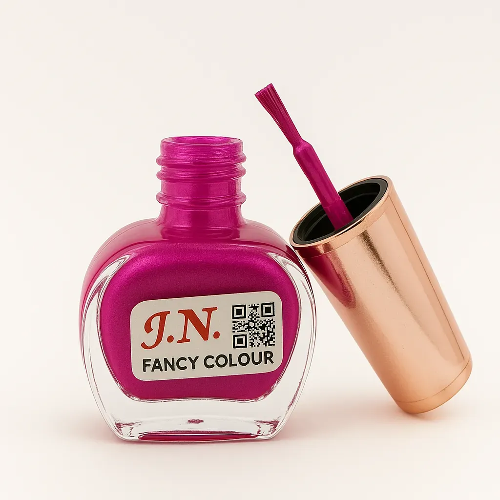 G.N. Fancy Colour Hot Pink Shimmer Nail Polish – High Gloss Metallic Finish
