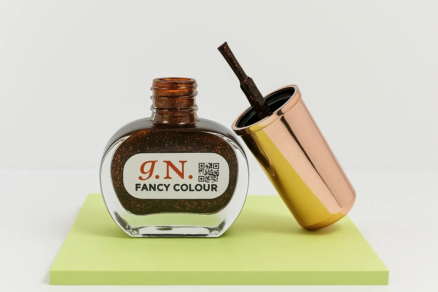 G.N. Fancy Colour Black & Copper Glitter Nail Polish – Luxe Sparkle Finish