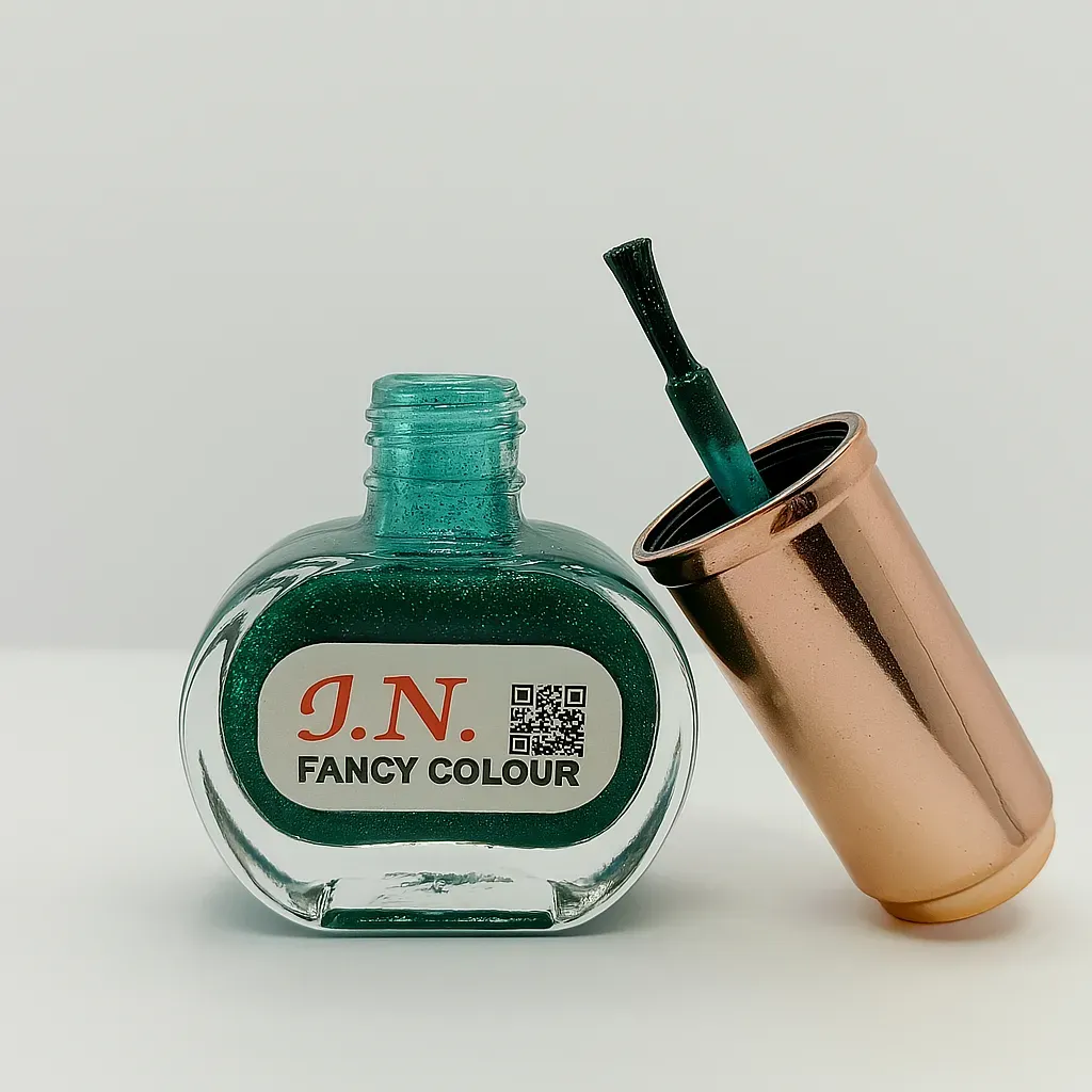 G.N. Fancy Colour Emerald Glitter Nail Polish – Shiny Jewel-Tone Finish