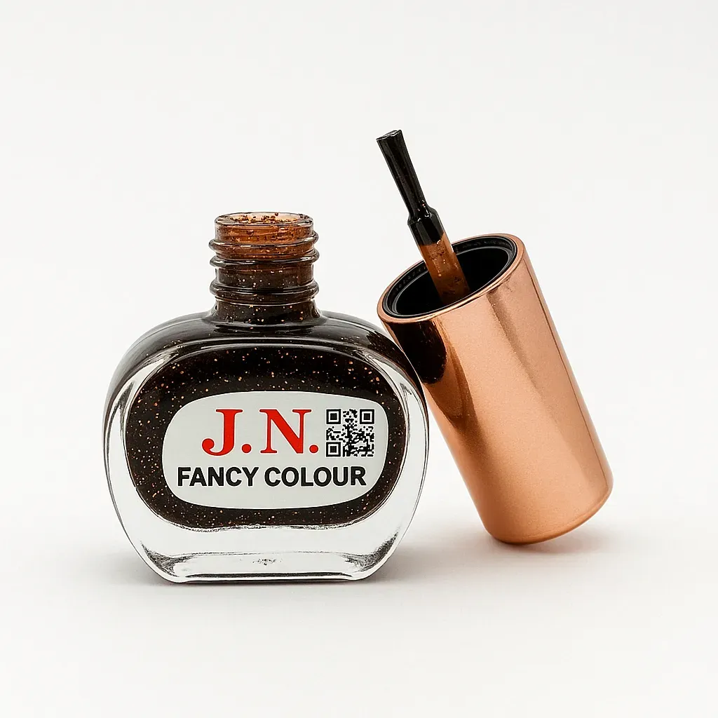 G.N. Fancy Colour Charcoal Glitter Nail Polish – Bold & Smoky Sparkle