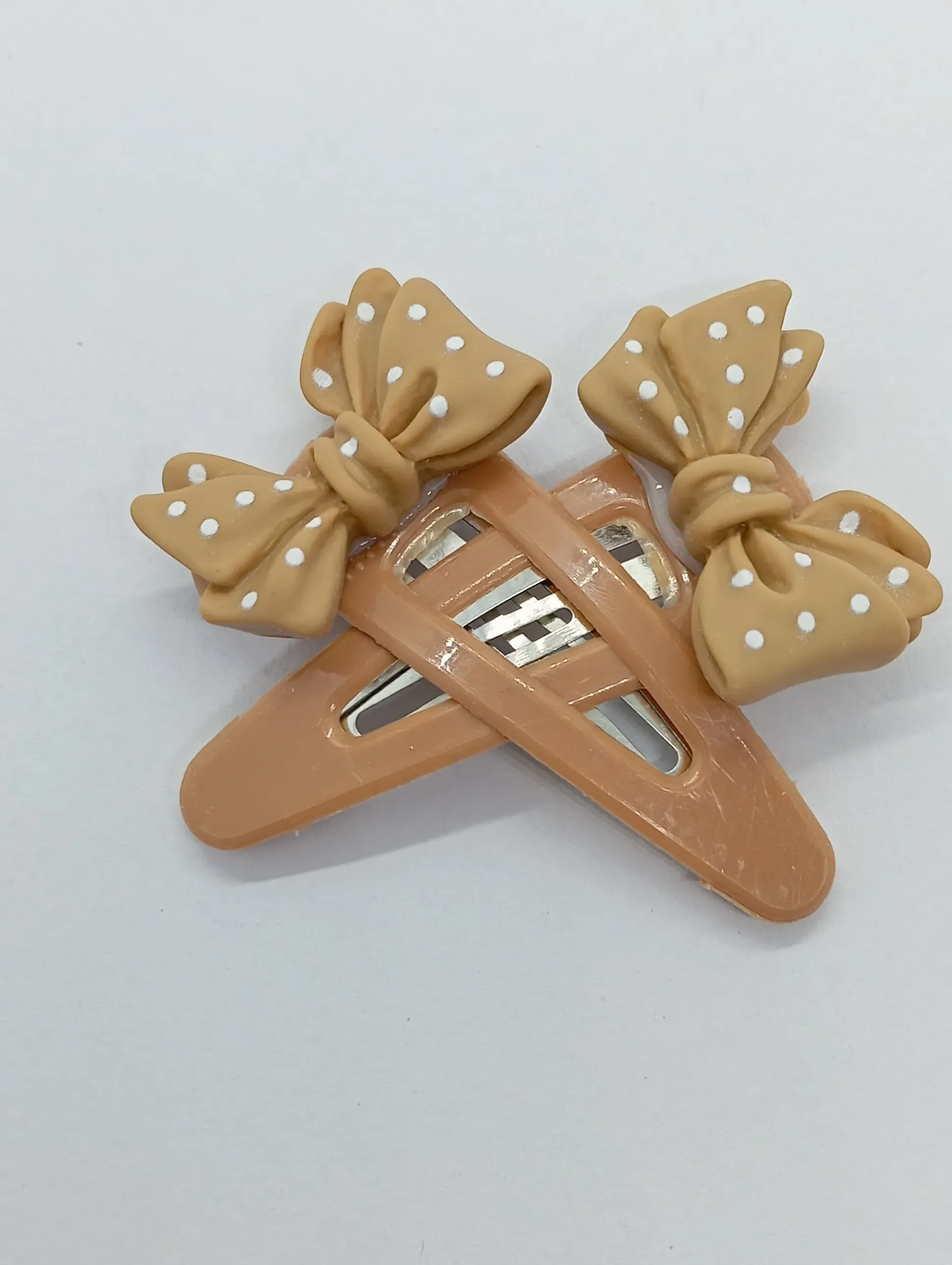 Polka Dot Bow Hair Clips