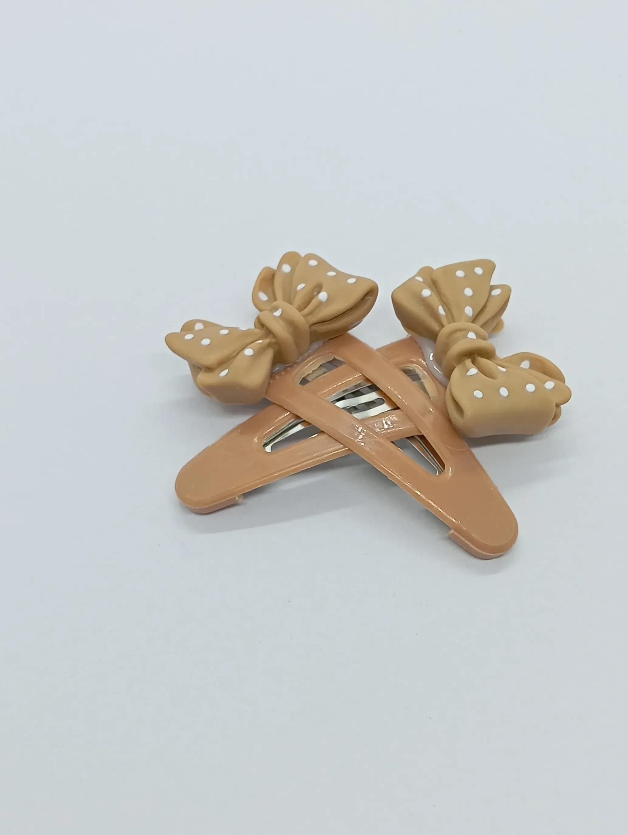 Polka Dot Bow Hair Clips