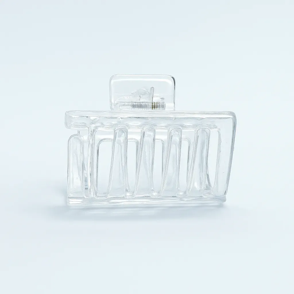 Transparent Mini Hair Claw Clip – Crystal Clear Grip for Sleek Styling