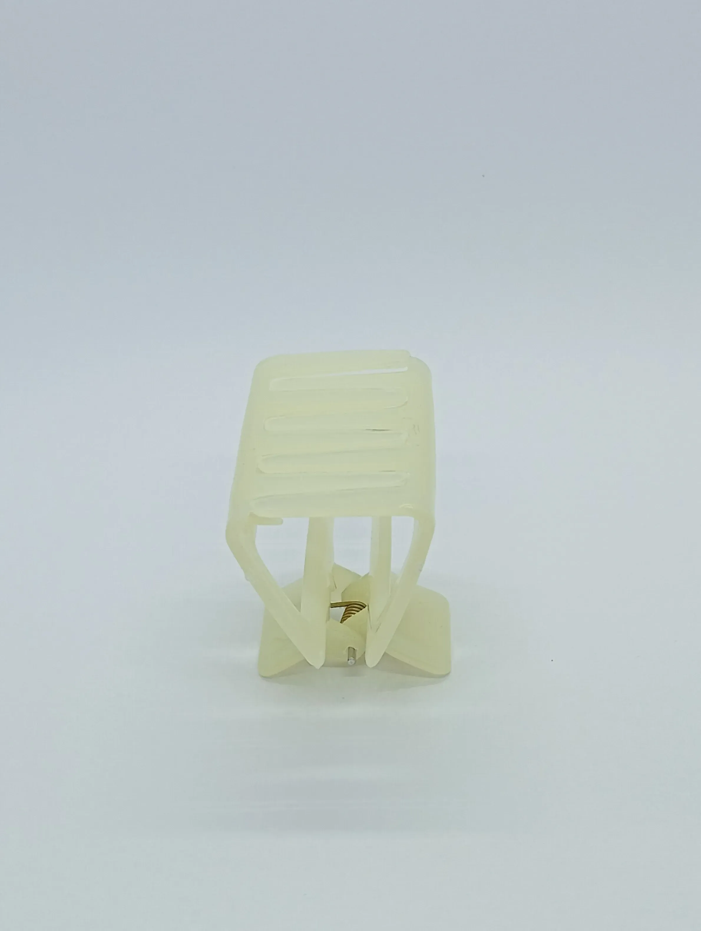 Mini Hair Claw Clip – Glossy Off-White Finish with Strong Grip