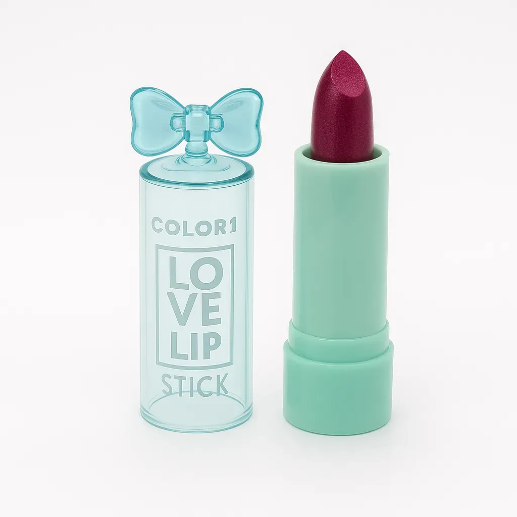 Love Lip Stick – Moisturizing Lipstick with Cute Bow Cap (Berry Shade)
