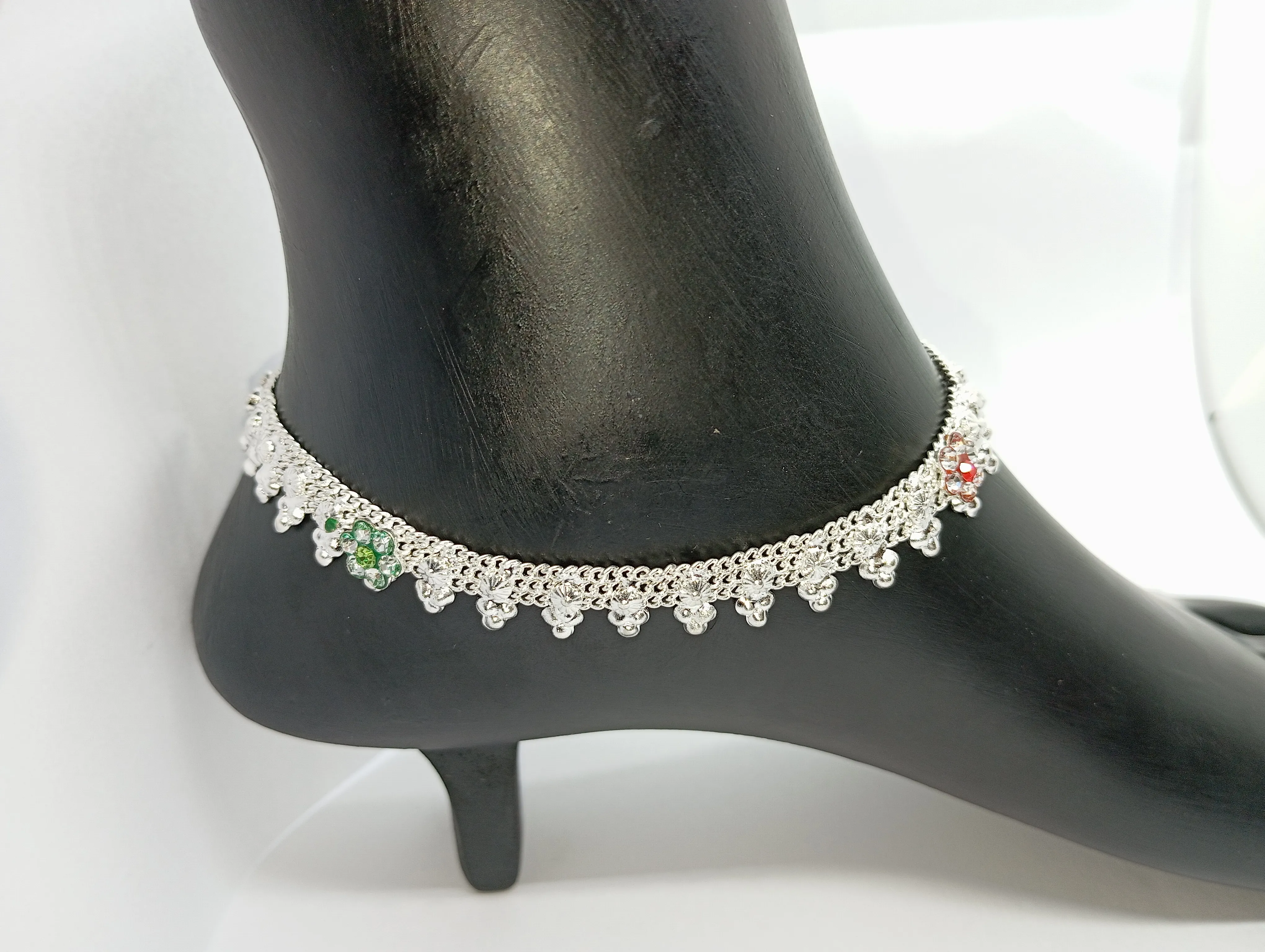 Silver Anklet with Bells