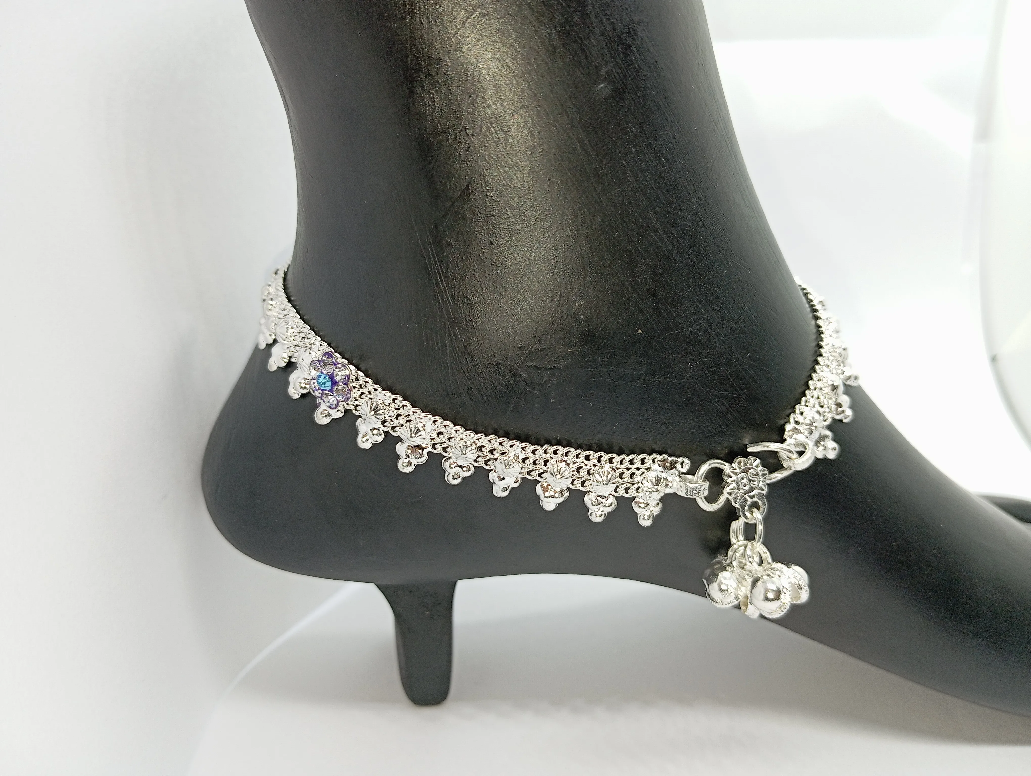 Silver Anklet with Bells