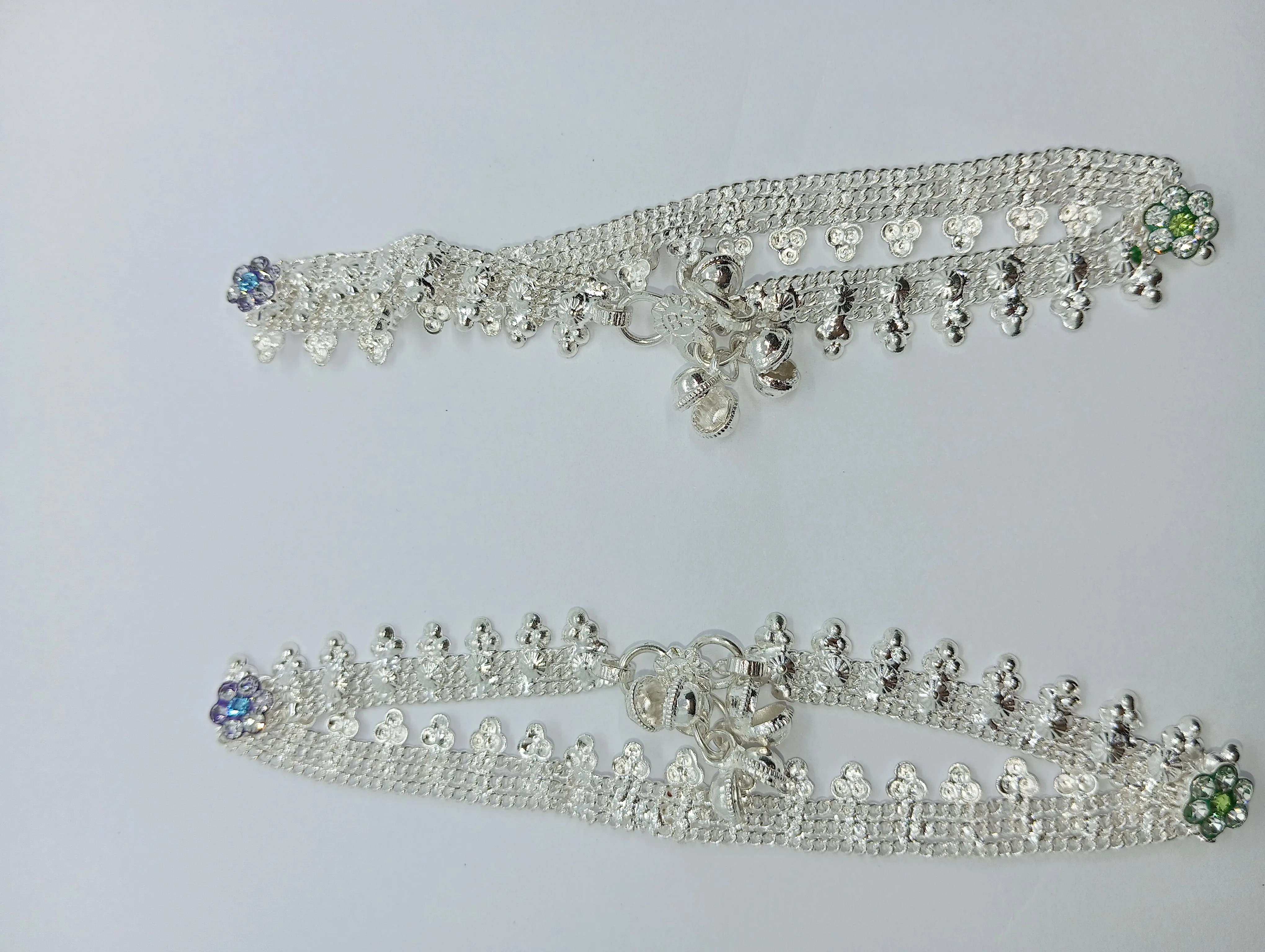 Silver Anklet with Bells