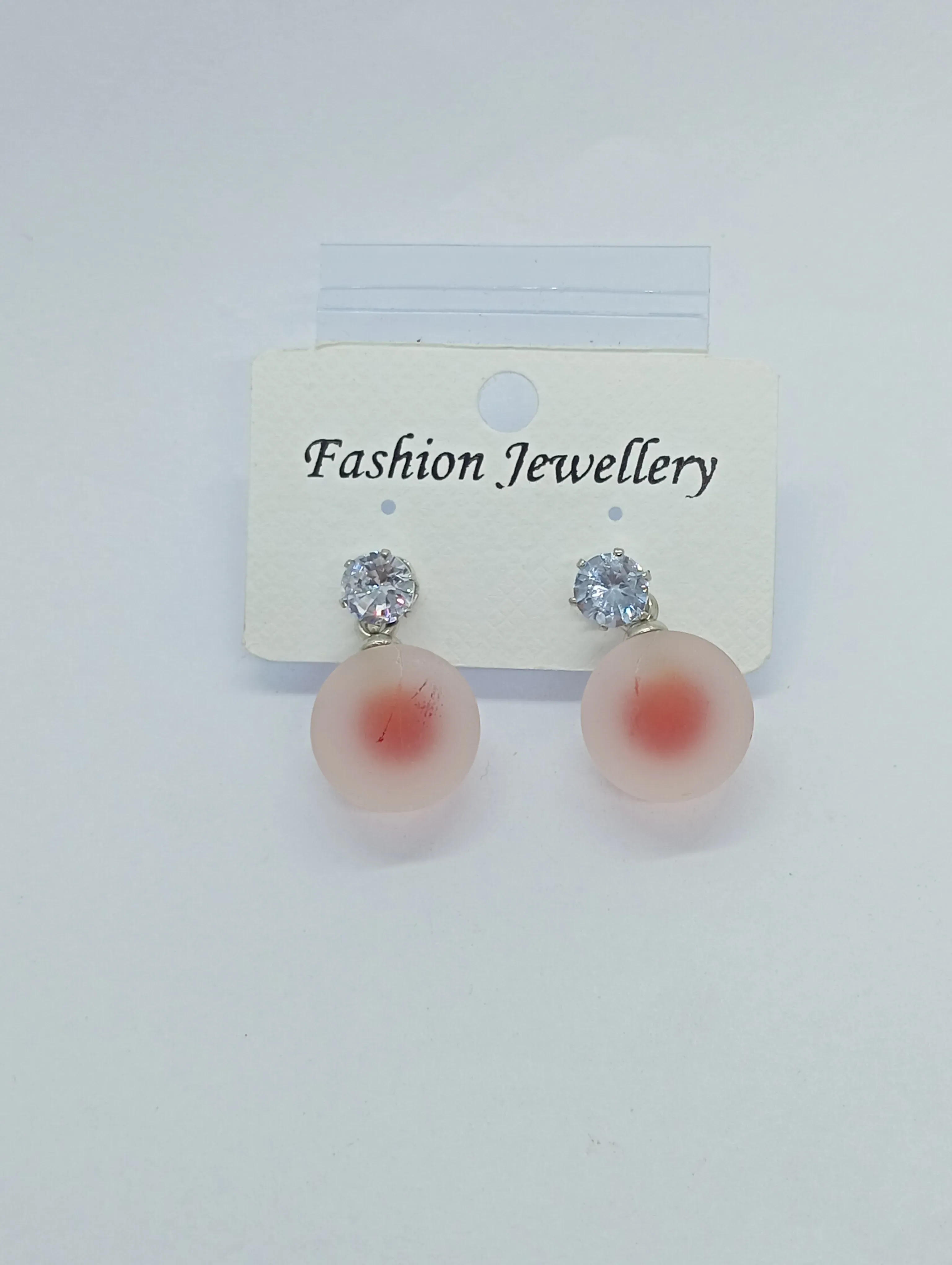 Frosted Pearl Stud Earrings