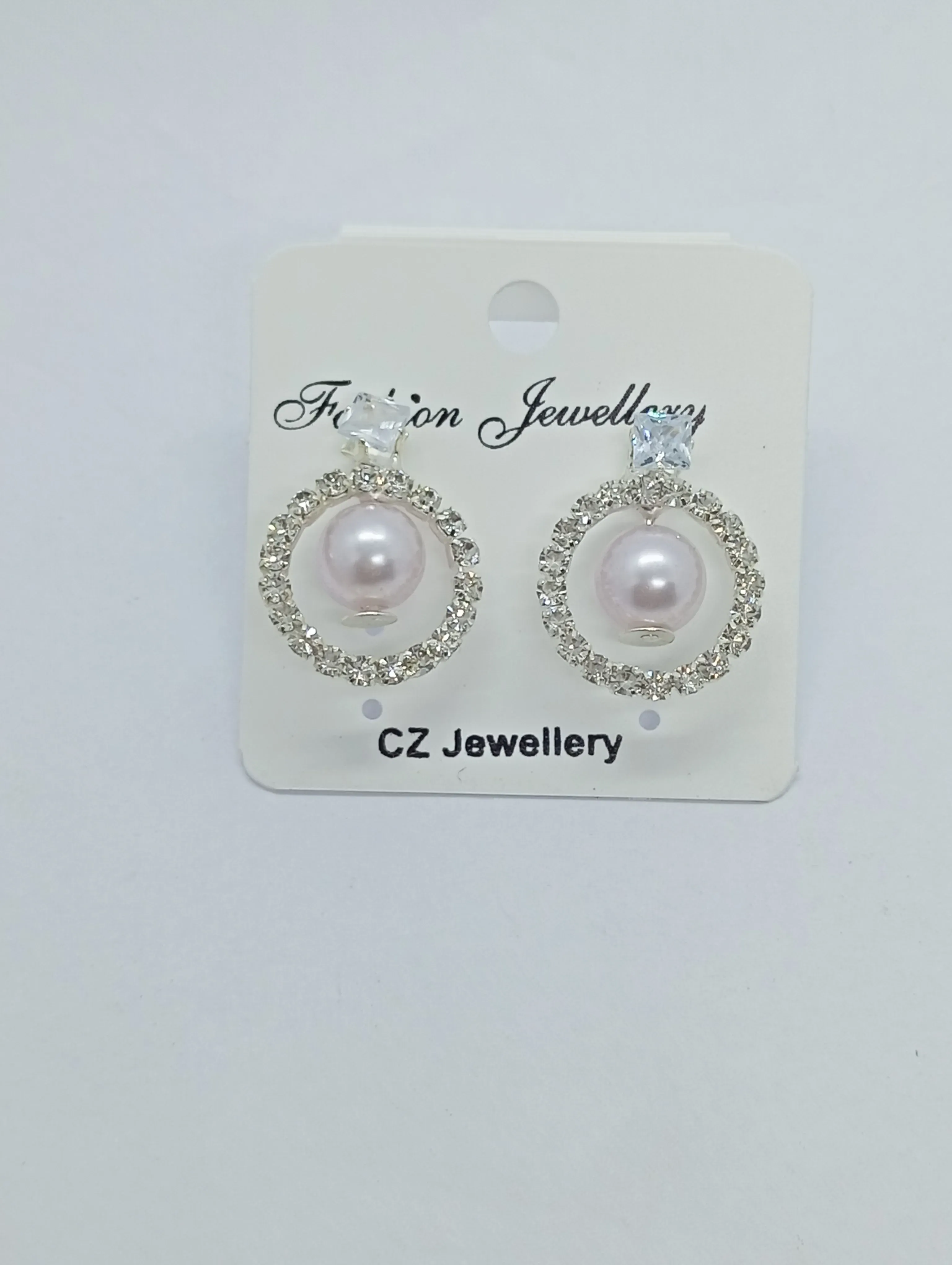 Pearl and Crystal Stud Earrings