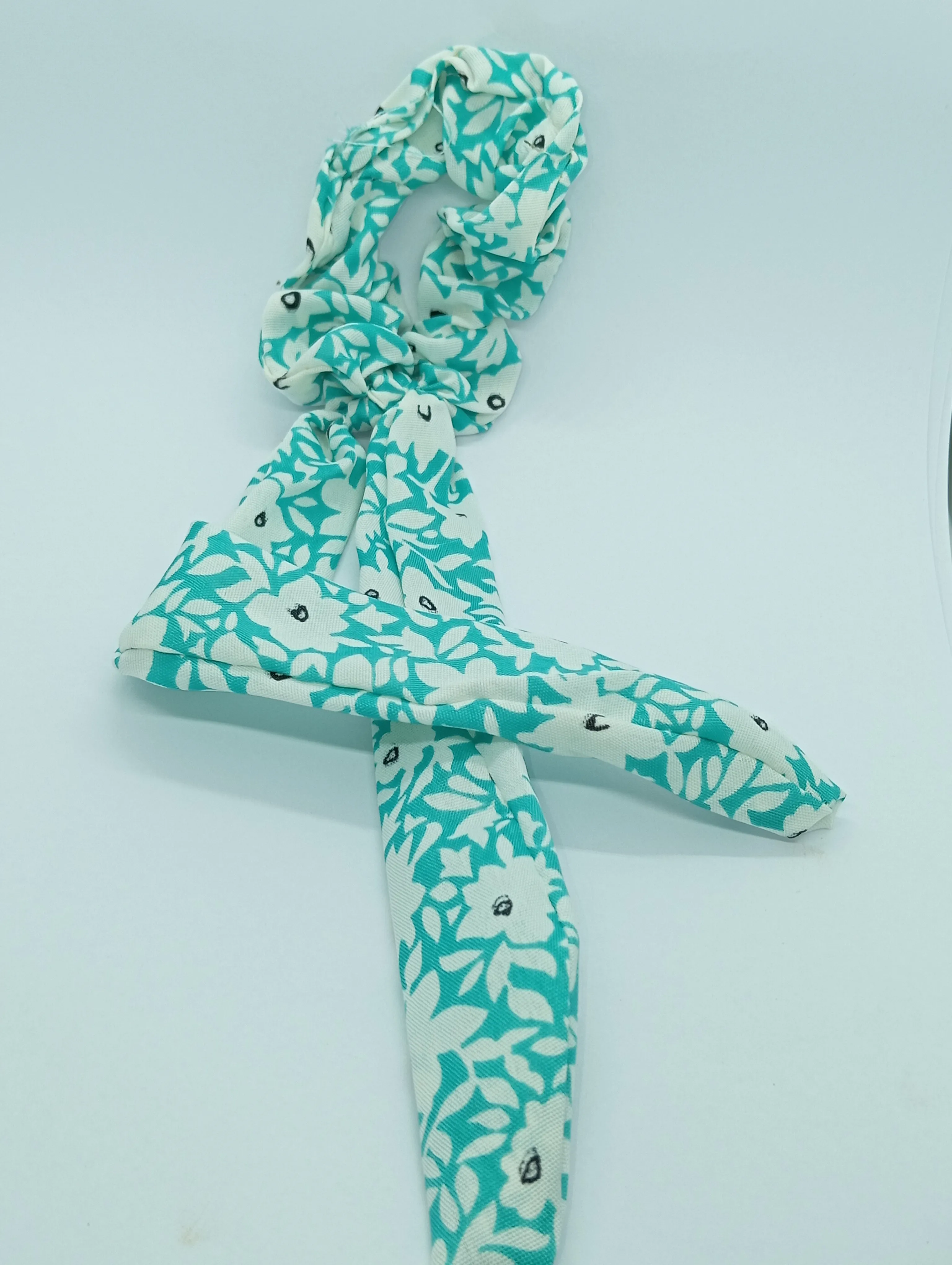 Floral Hair Scrunchie with Bow