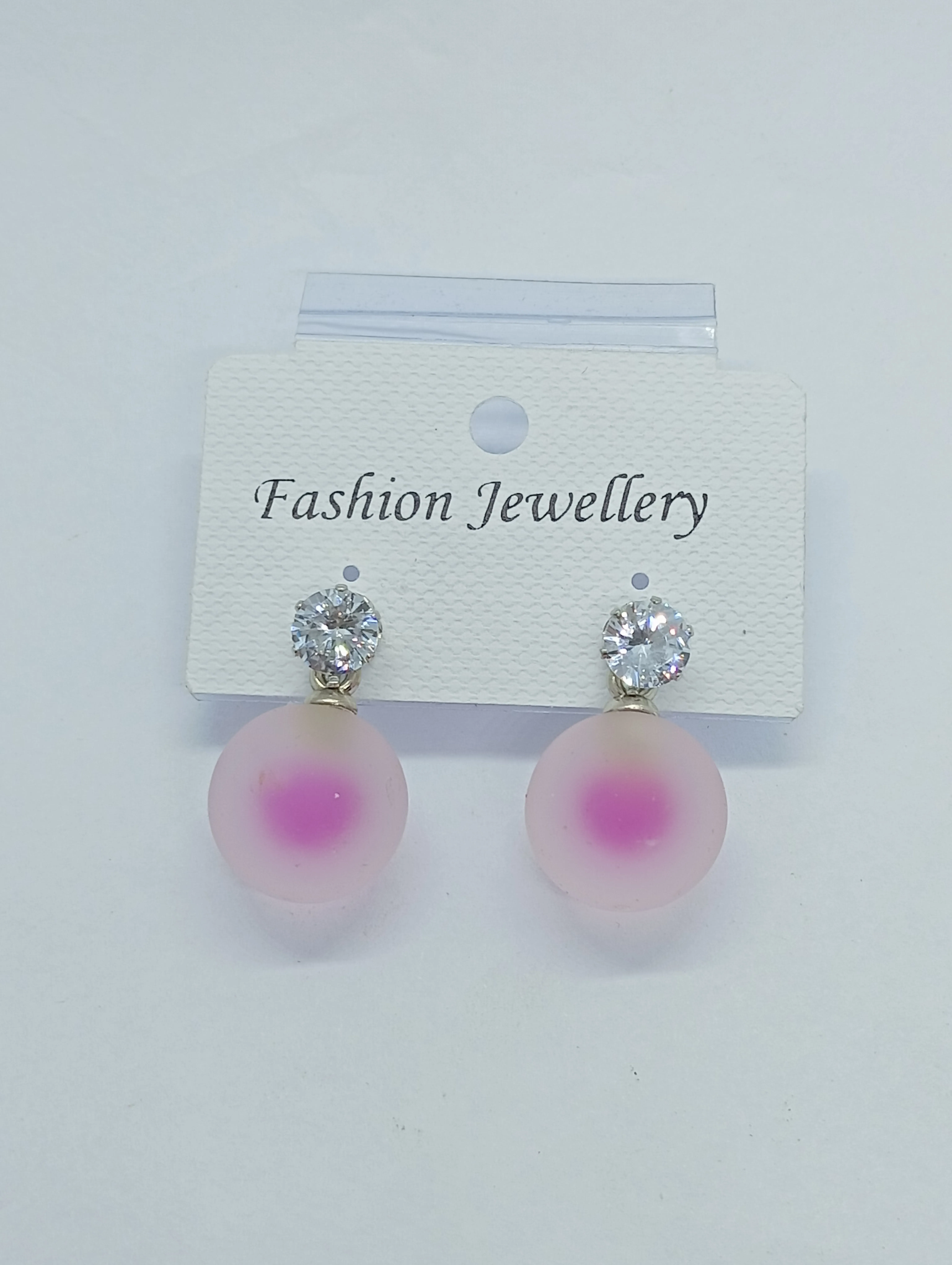Pink Pearl Stud Earrings