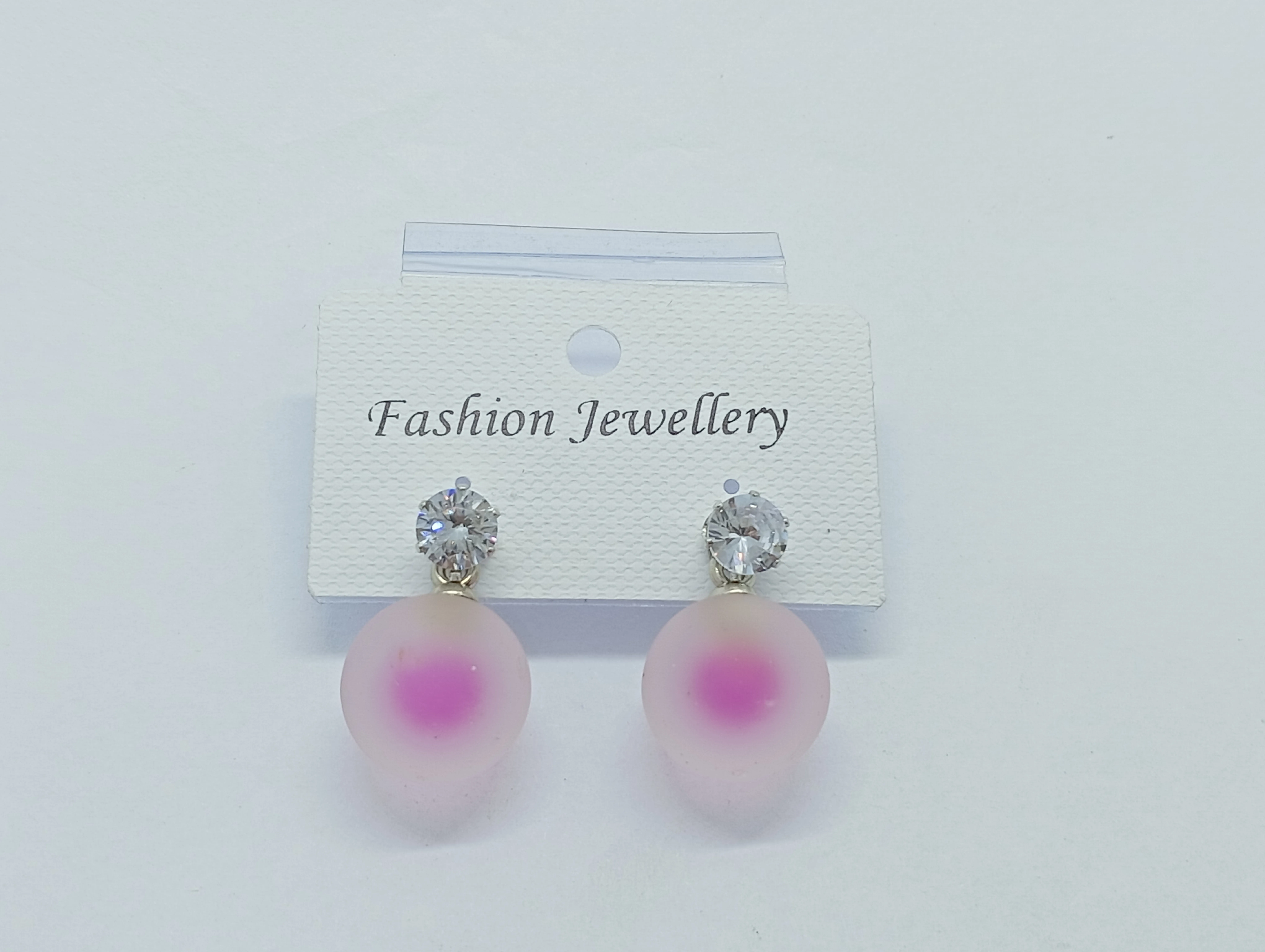Pink Pearl Stud Earrings