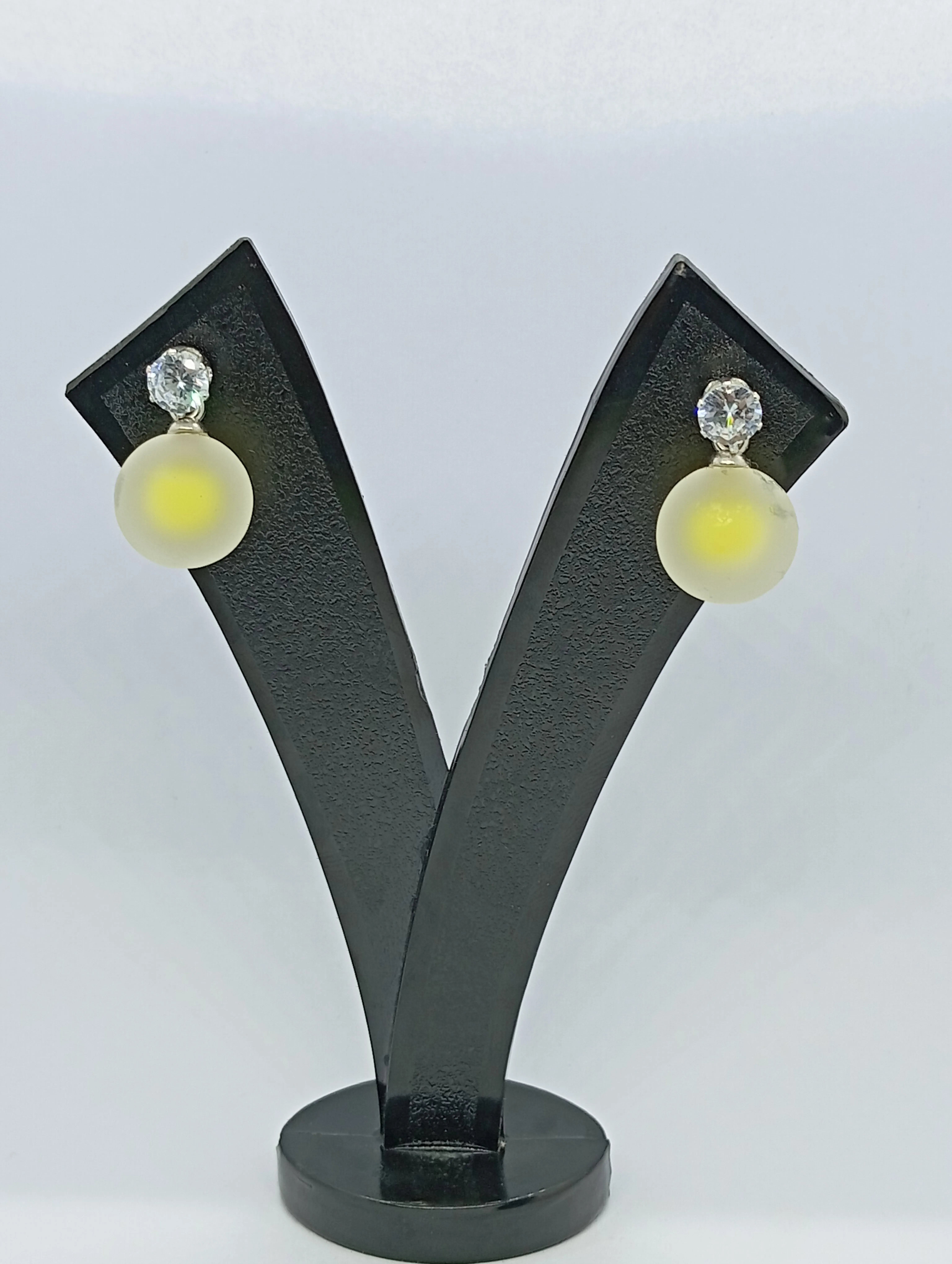 Crystal Ball Stud Earrings