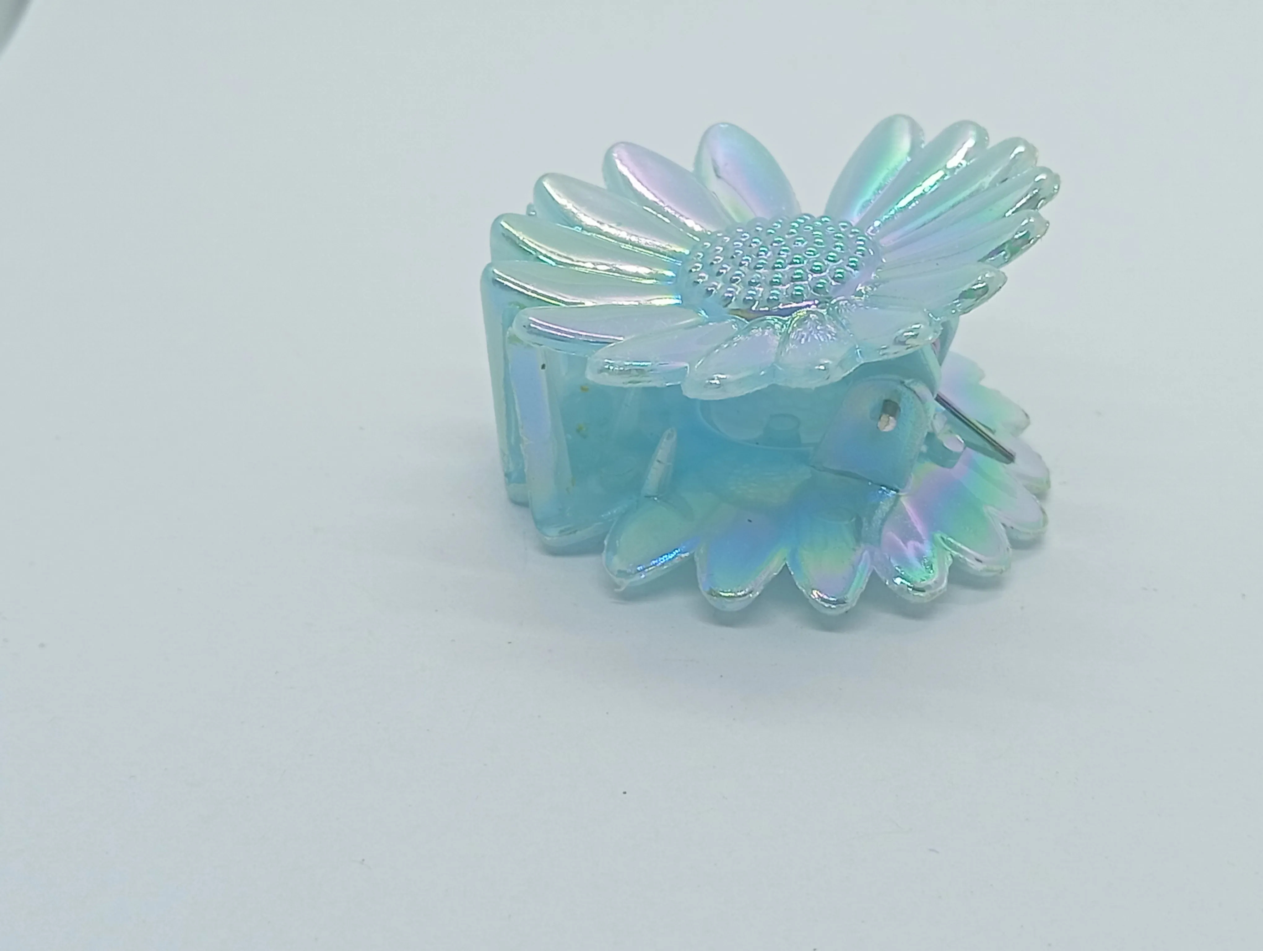 Iridescent Flower Hair Clip