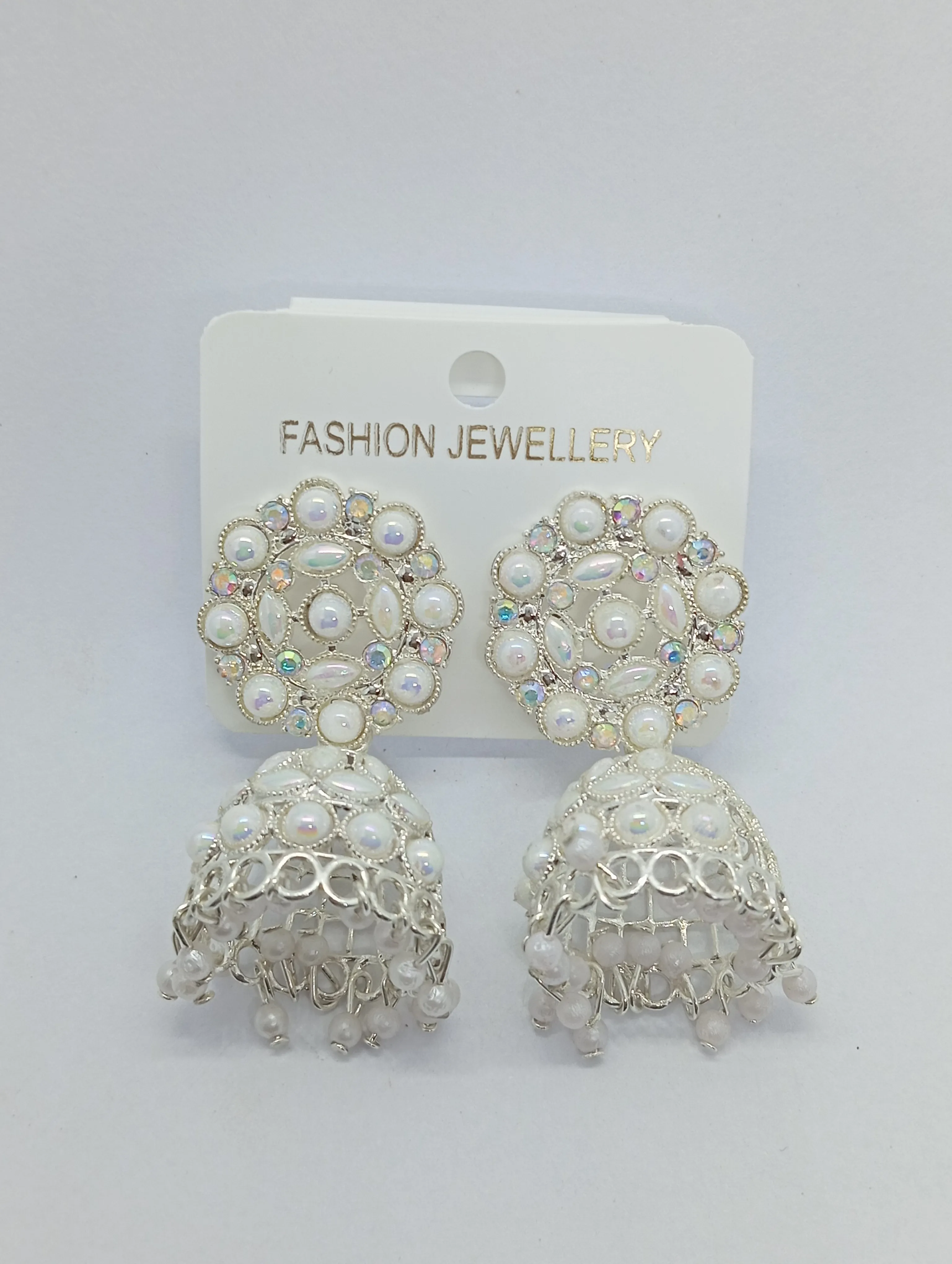 Pearl Studded Jhumka Earrings