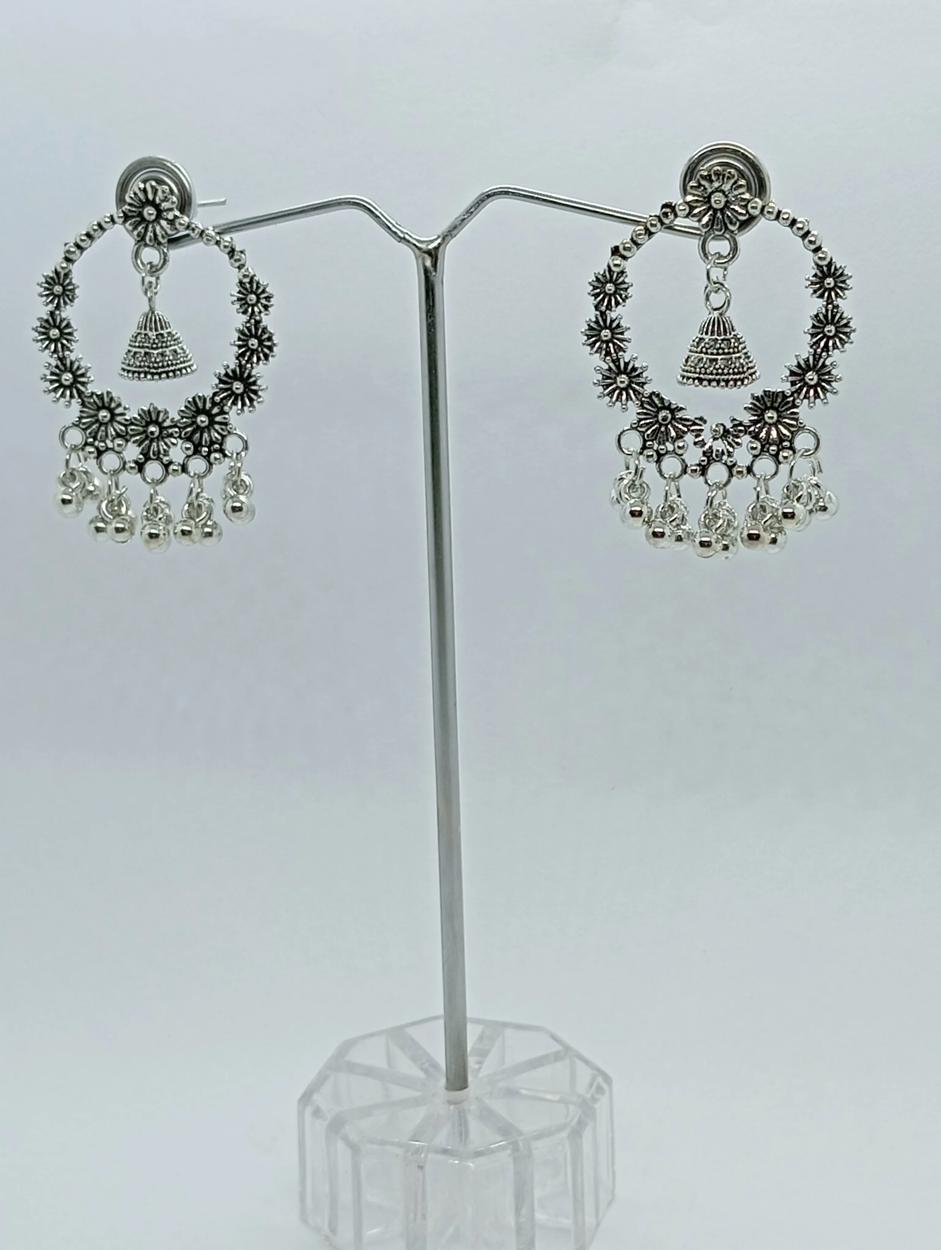 Oxidized Jhumka Earrings