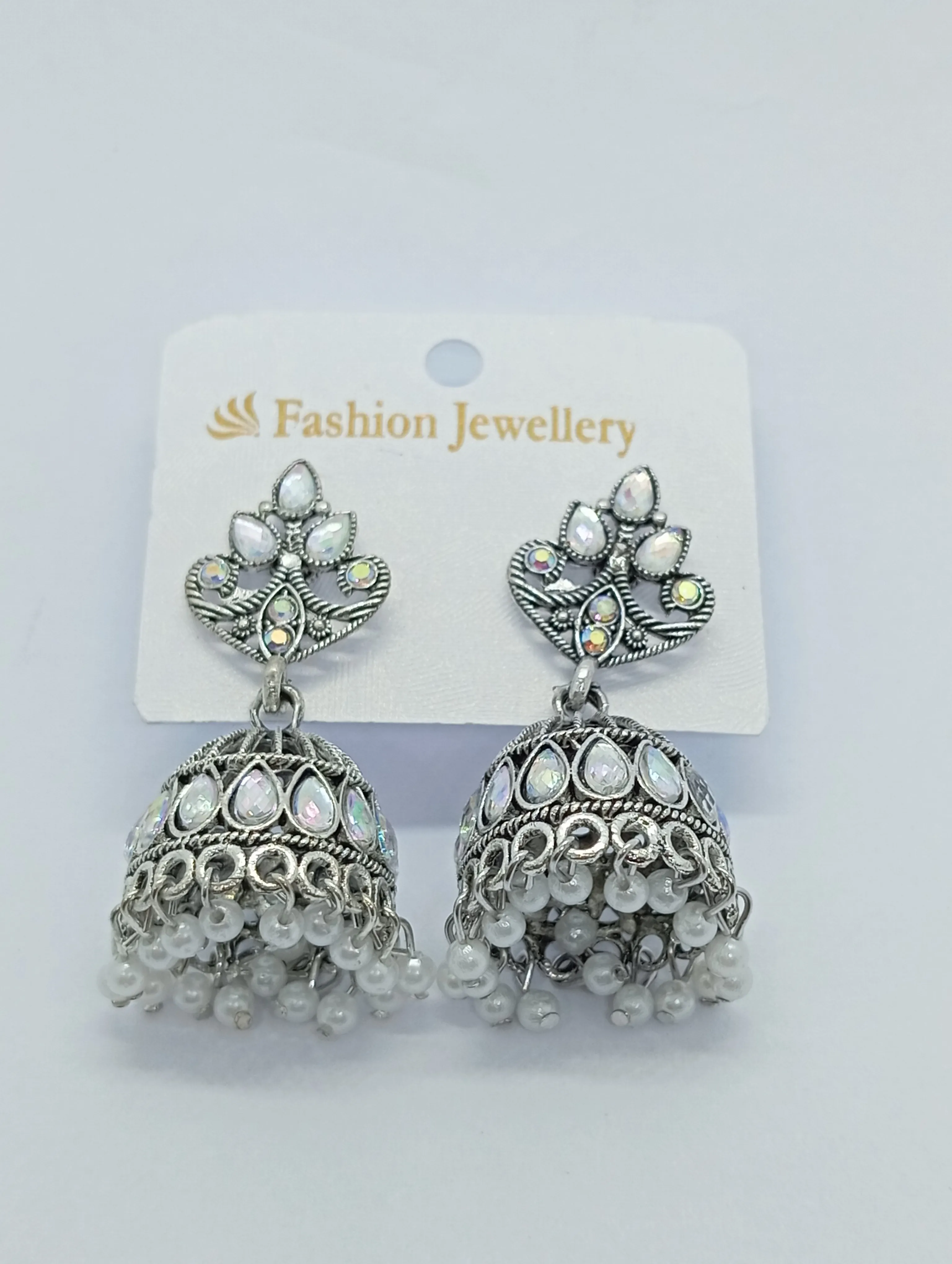 Oxidized Jhumka Earrings