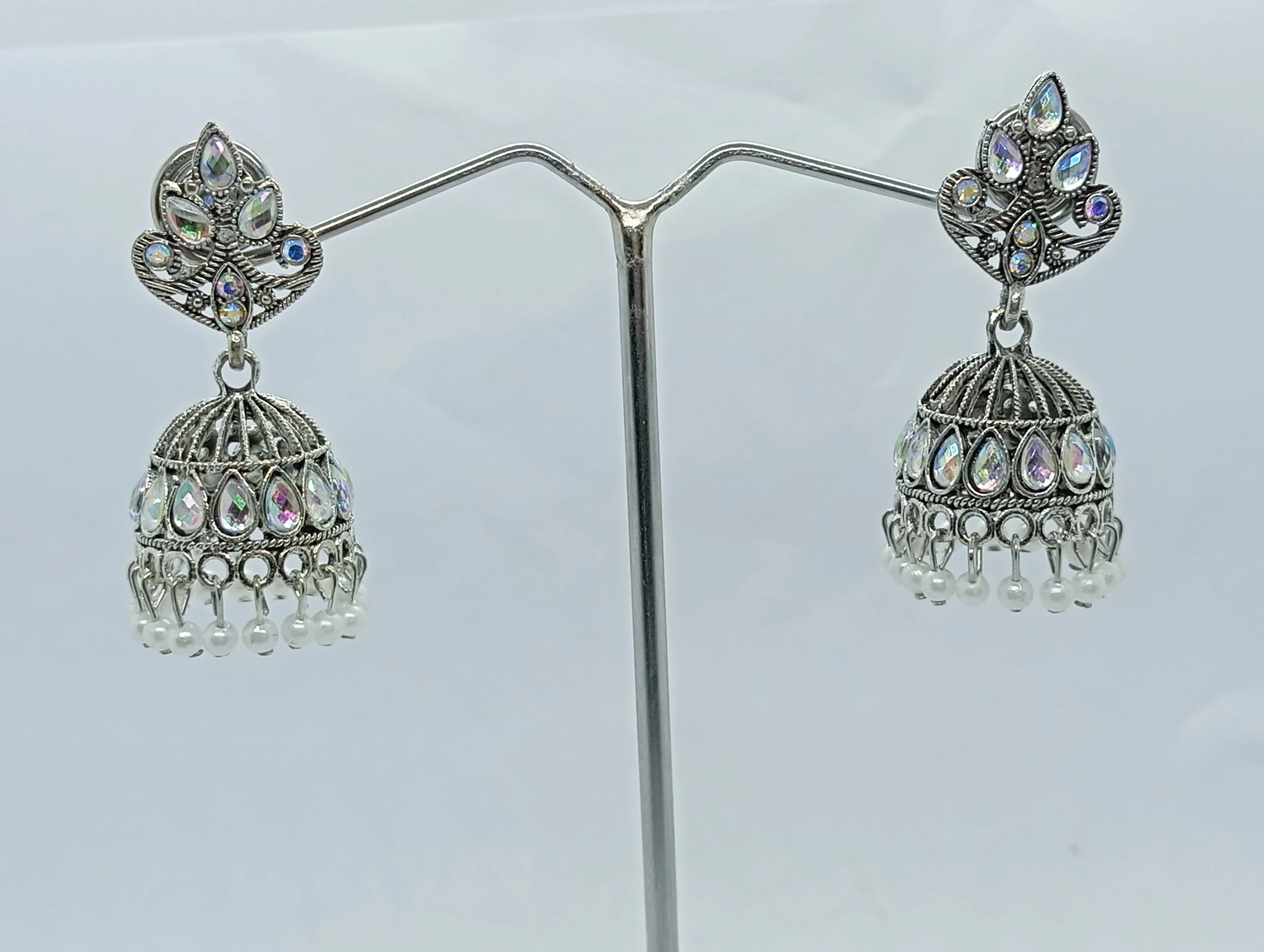 Oxidized Jhumka Earrings