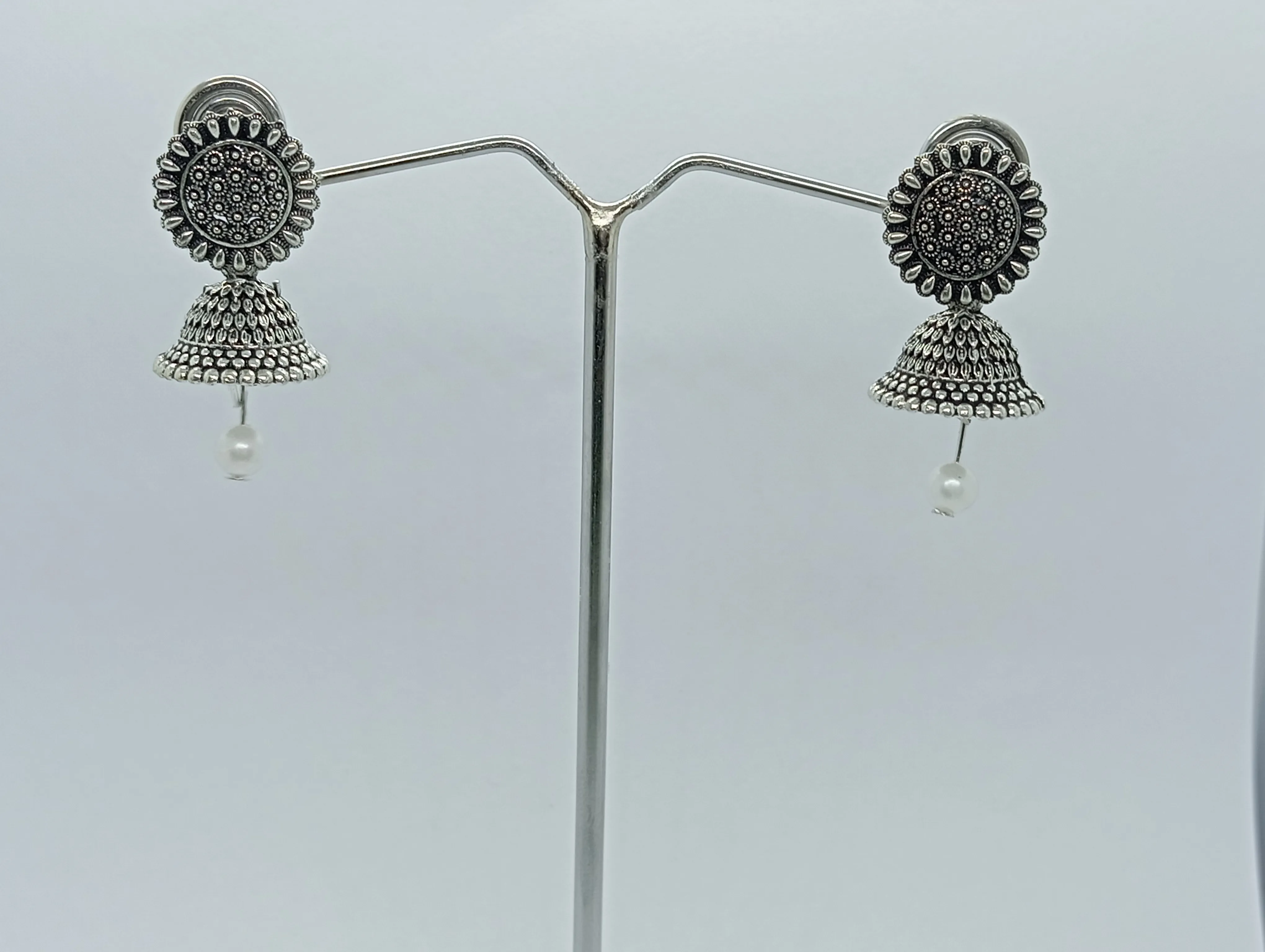 Oxidized Jhumka Earrings