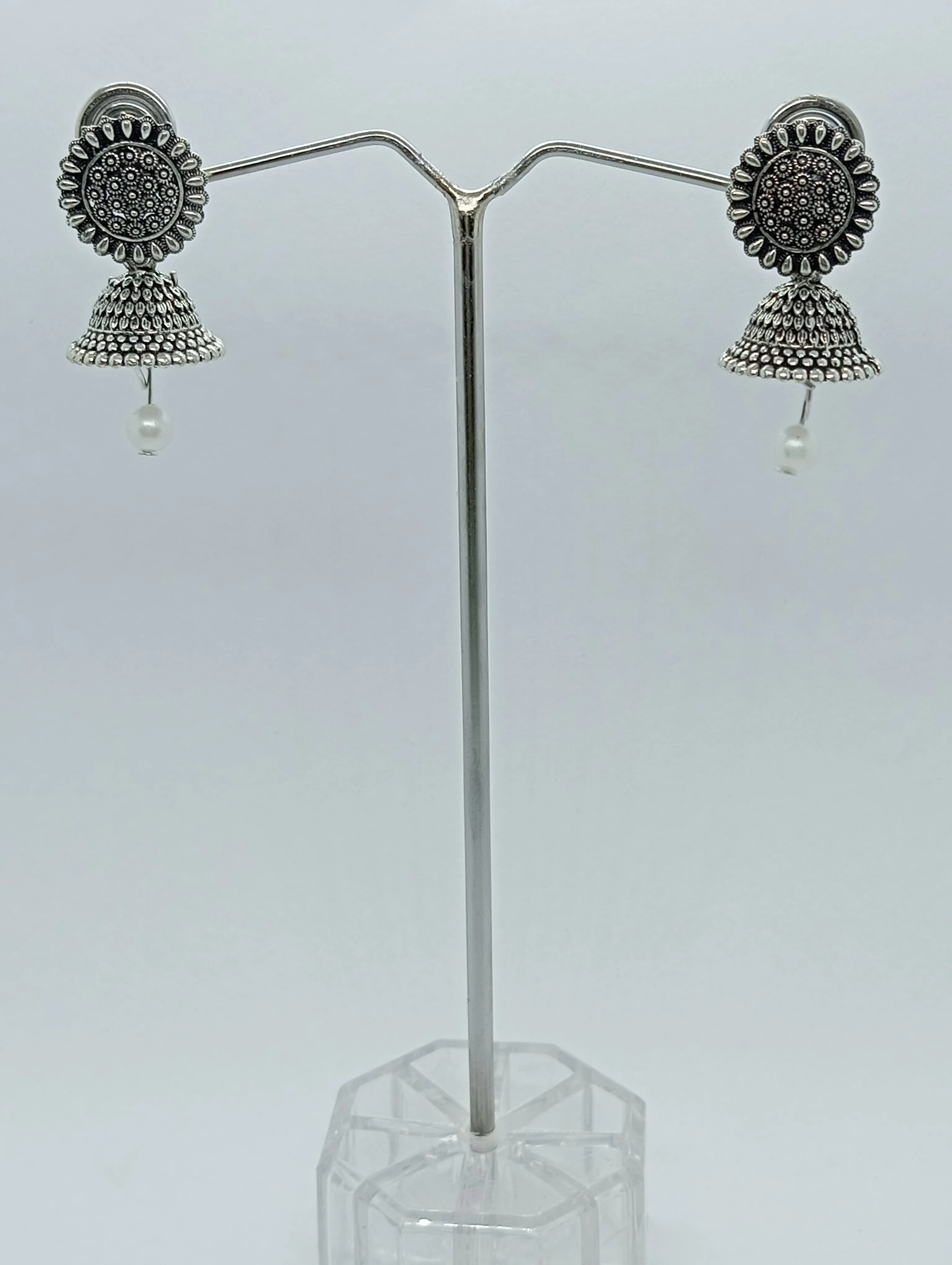 Oxidized Jhumka Earrings