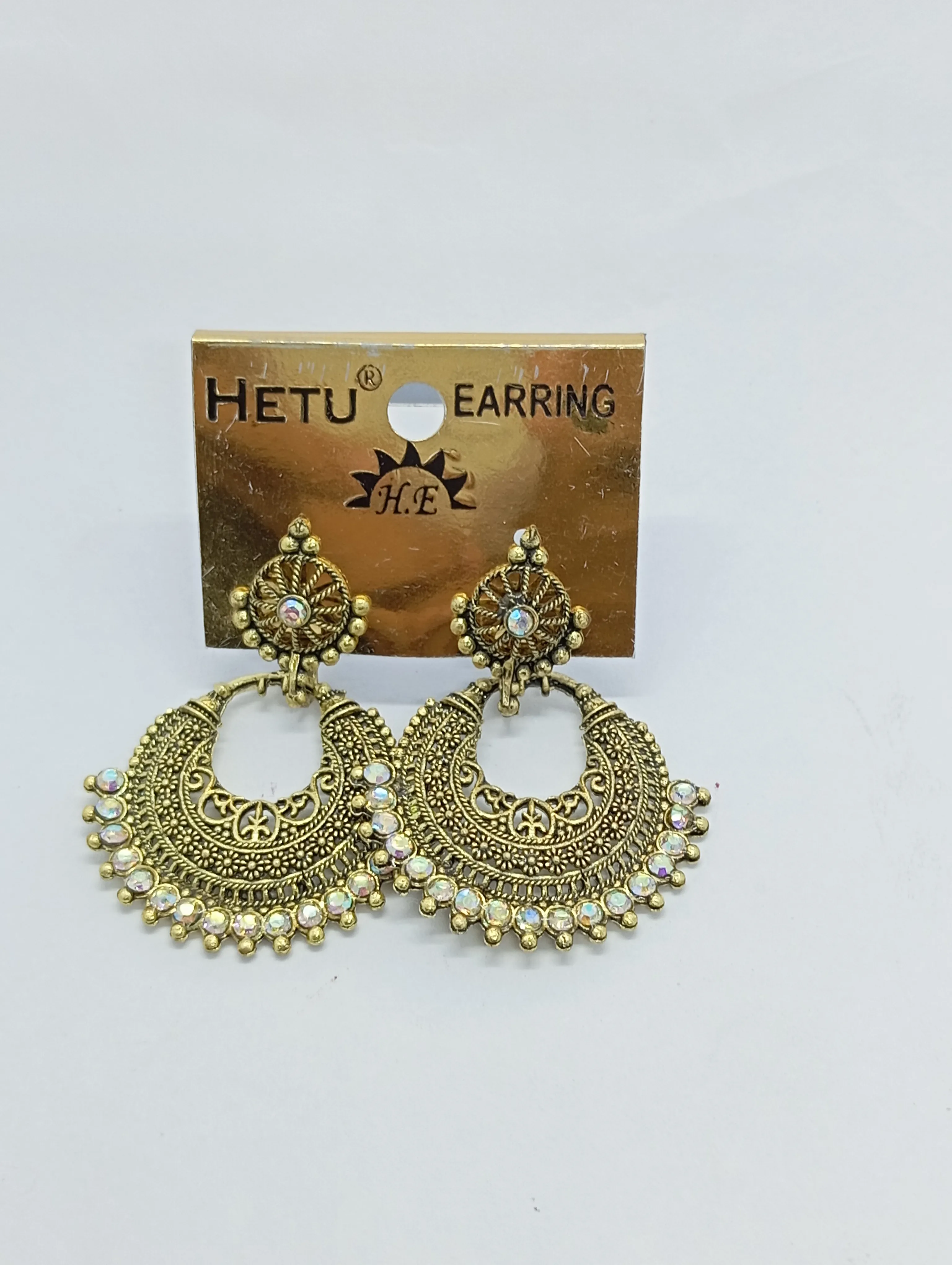 Hetu Oxidized Jhumka Earrings