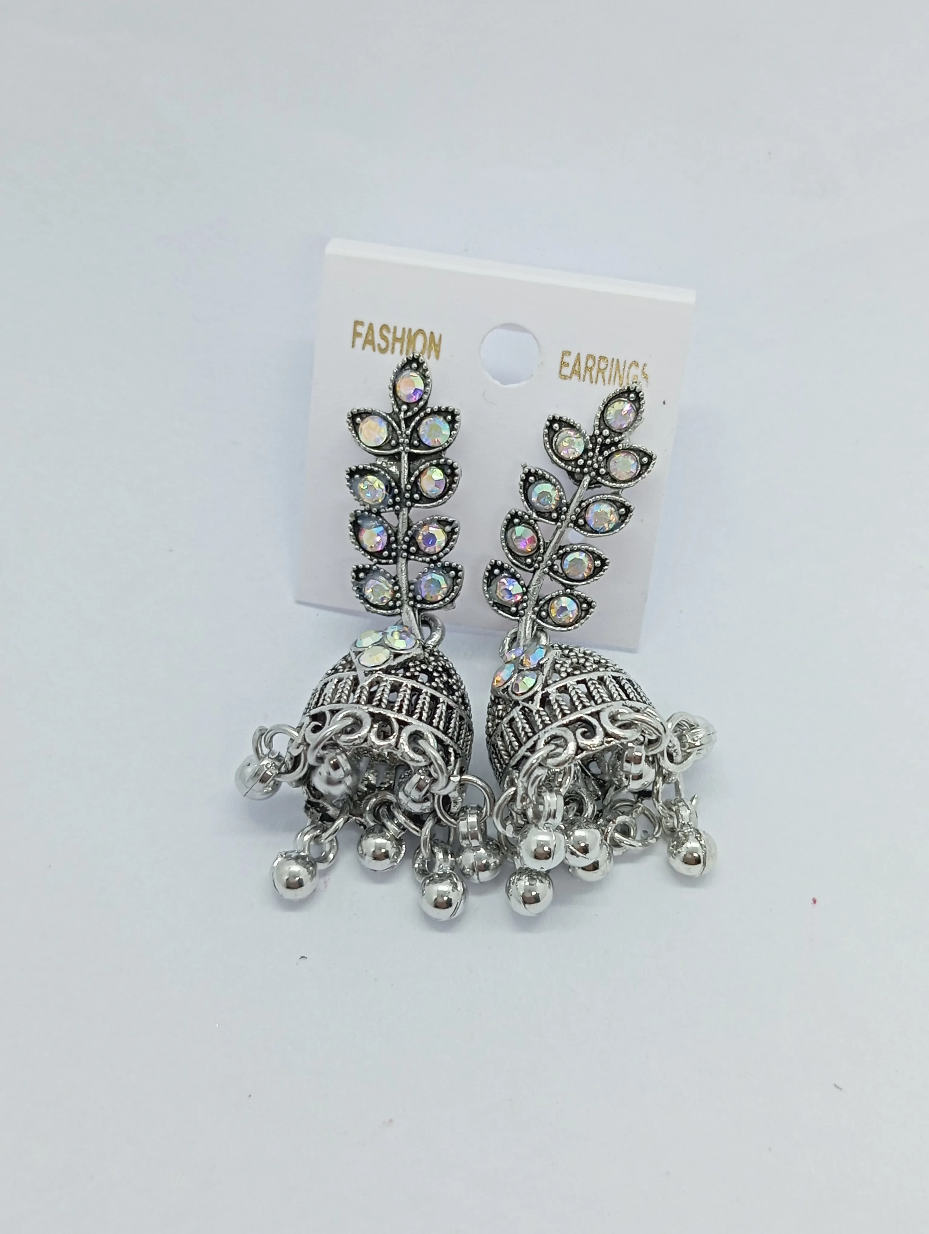 Oxidized Jhumka Earrings