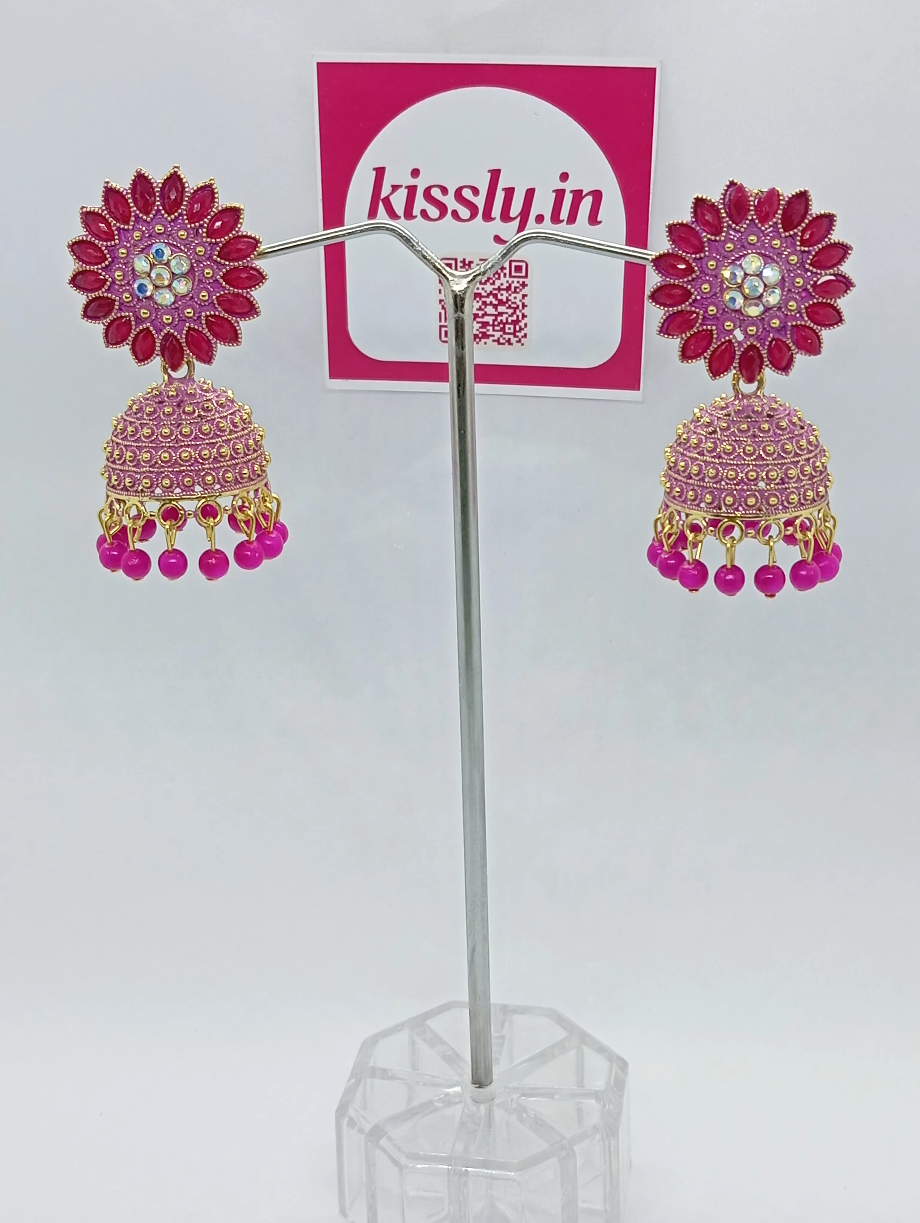 Floral Jhumka Earrings