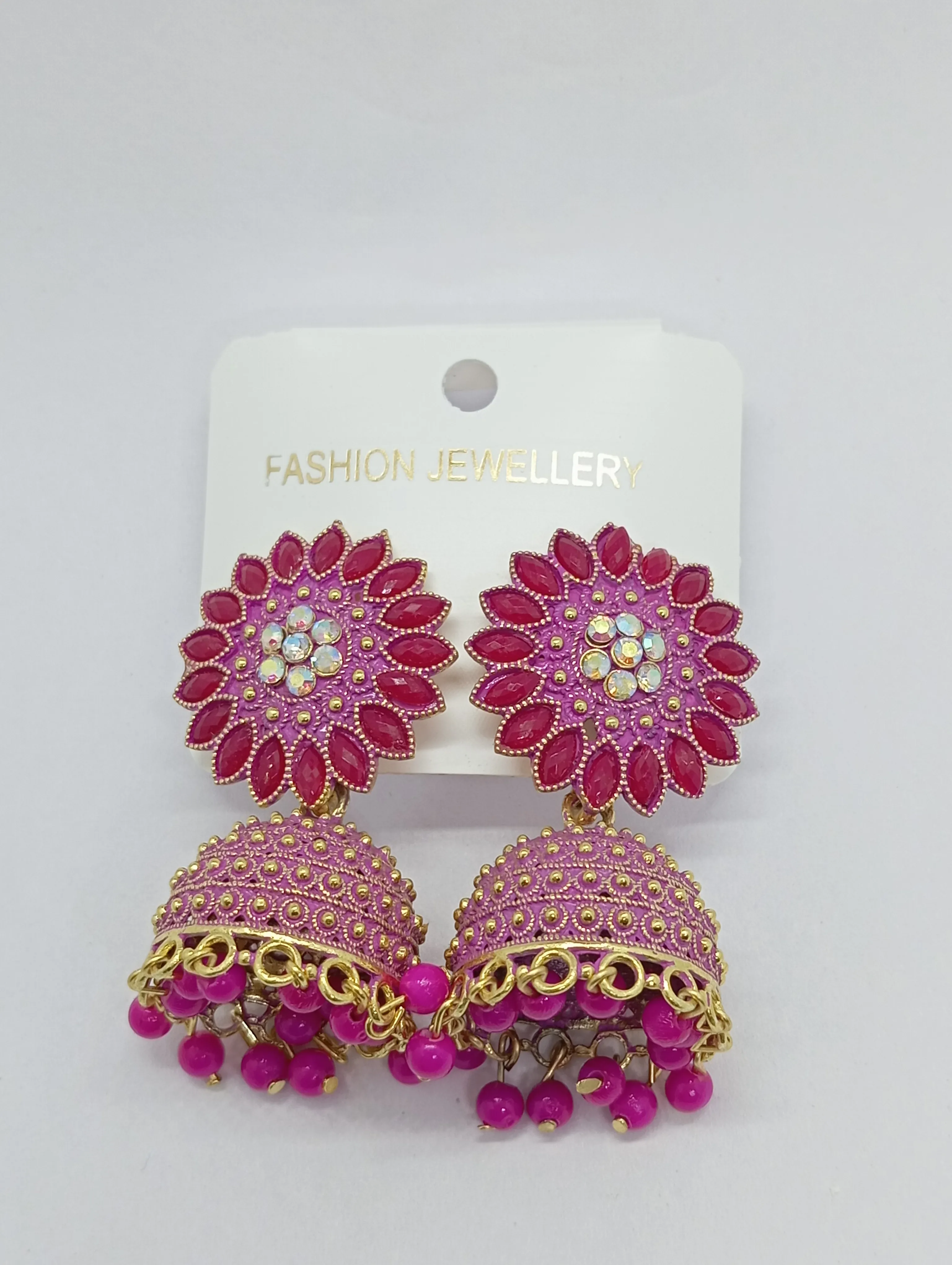 Floral Jhumka Earrings