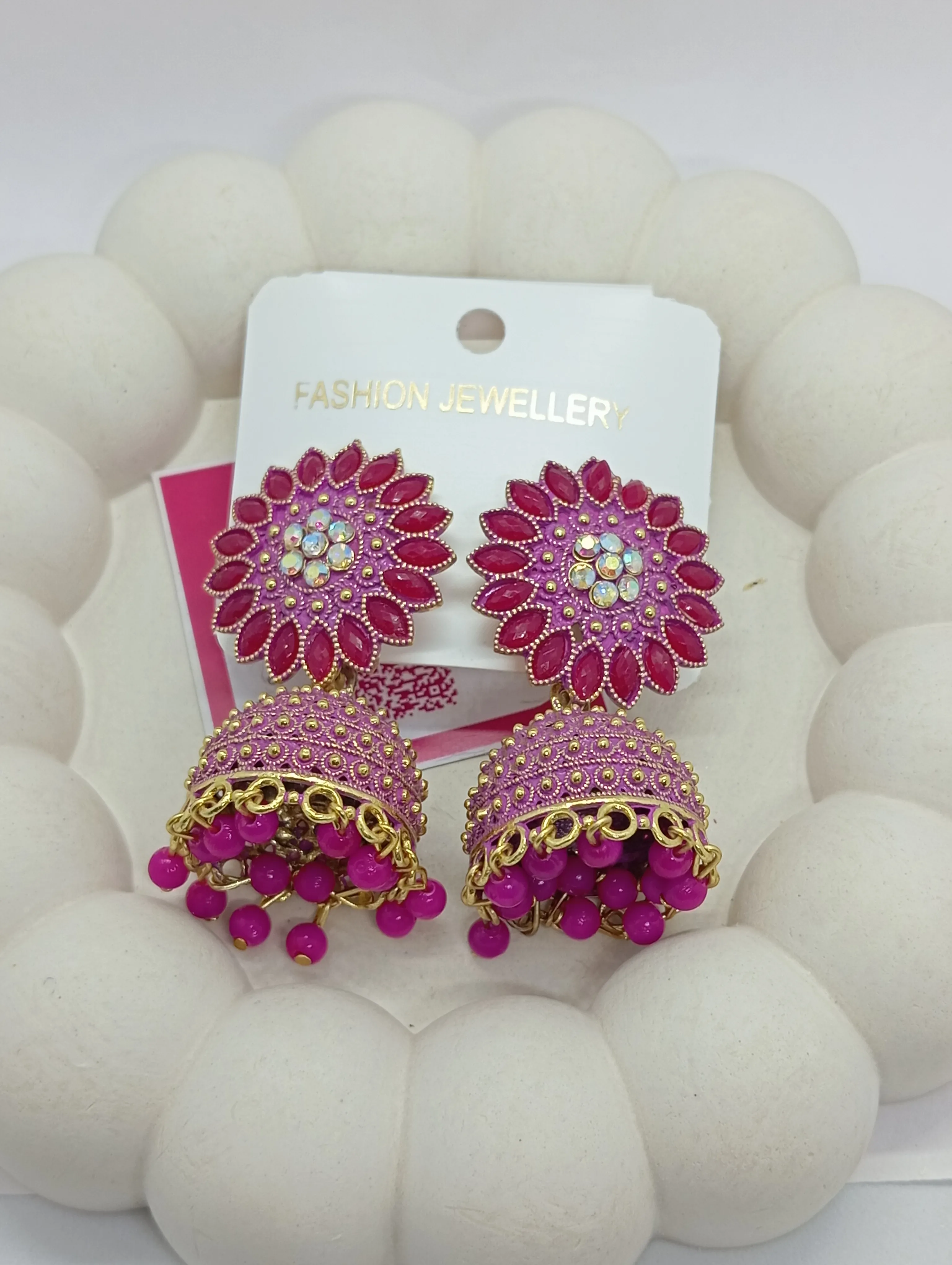 Floral Jhumka Earrings