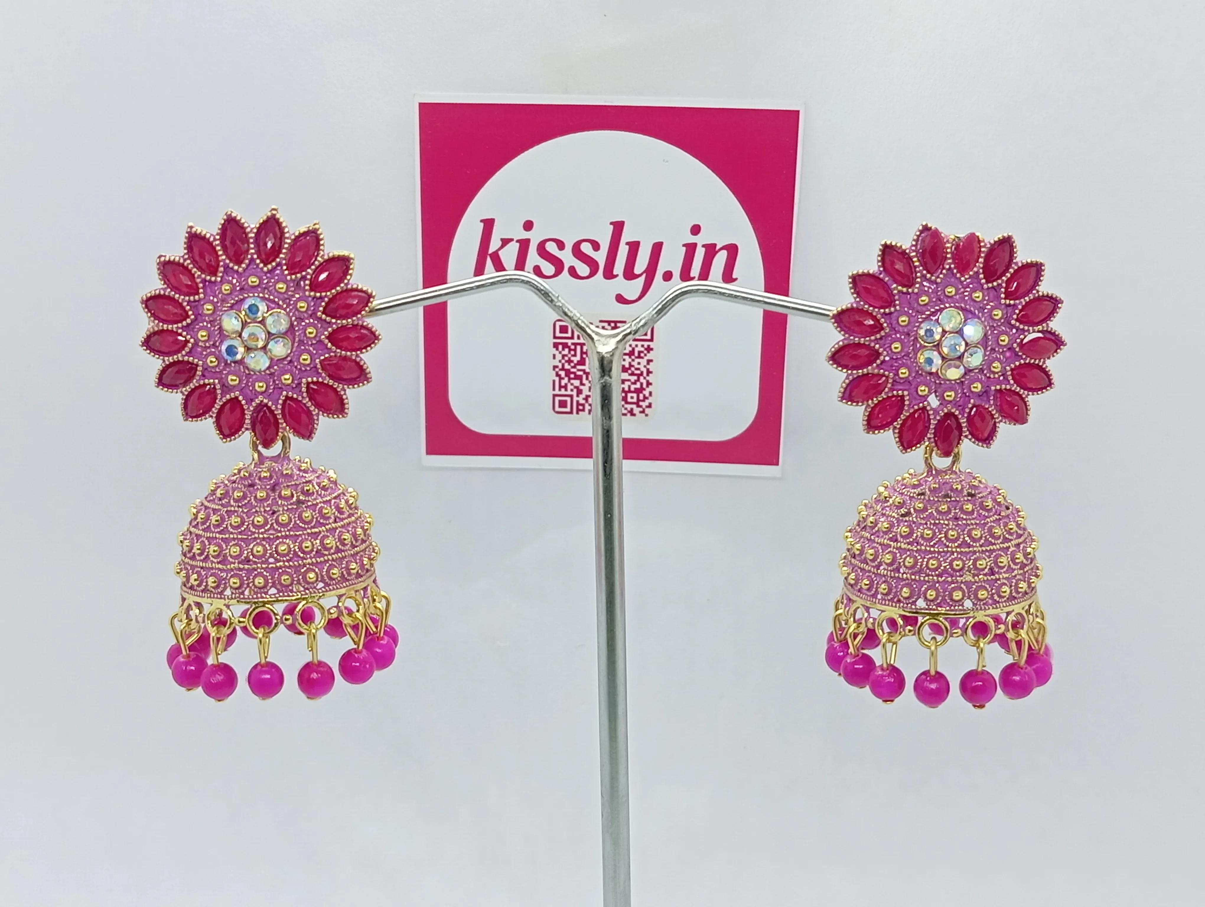 Floral Jhumka Earrings