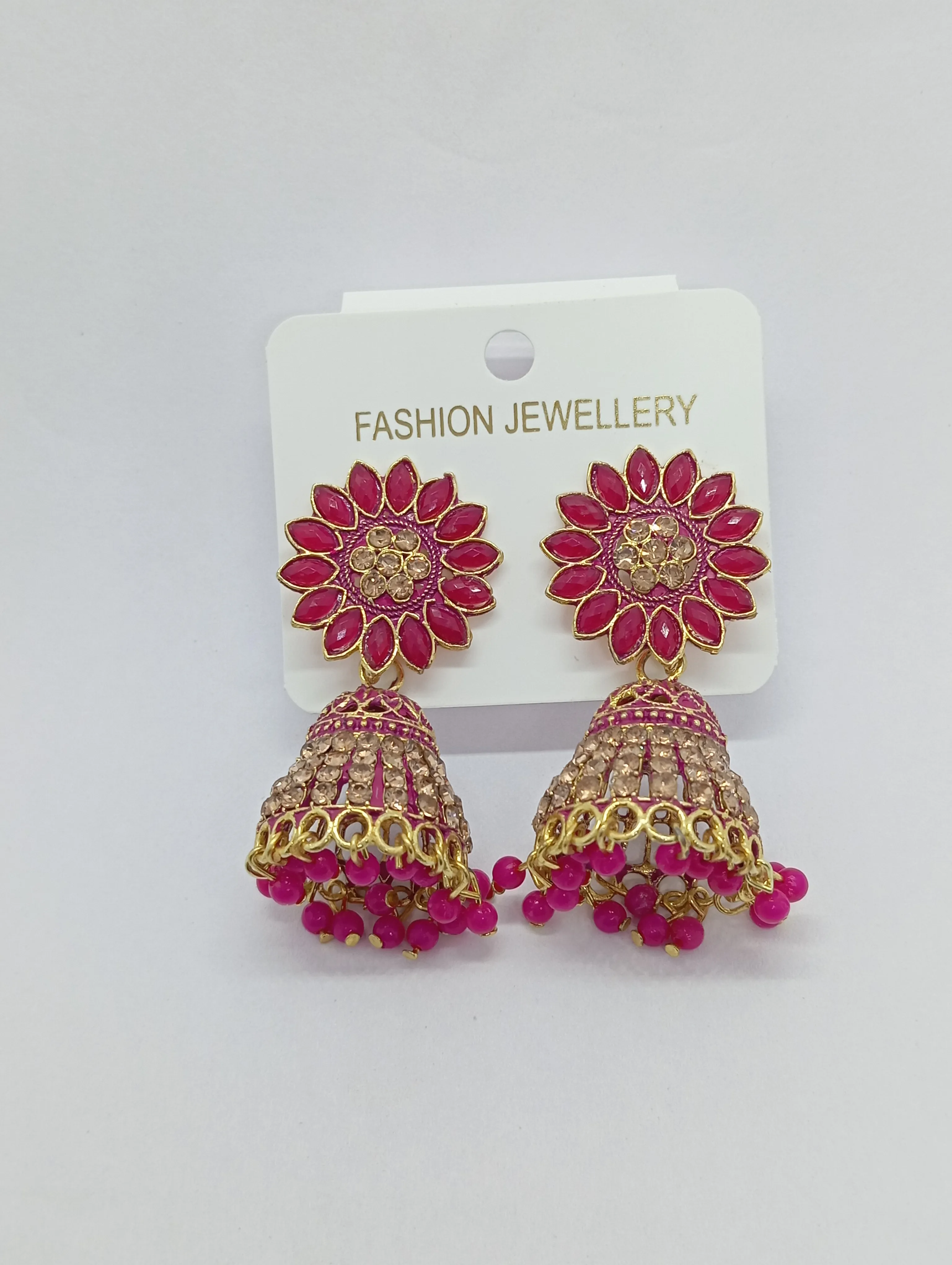 Floral Jhumka Earrings