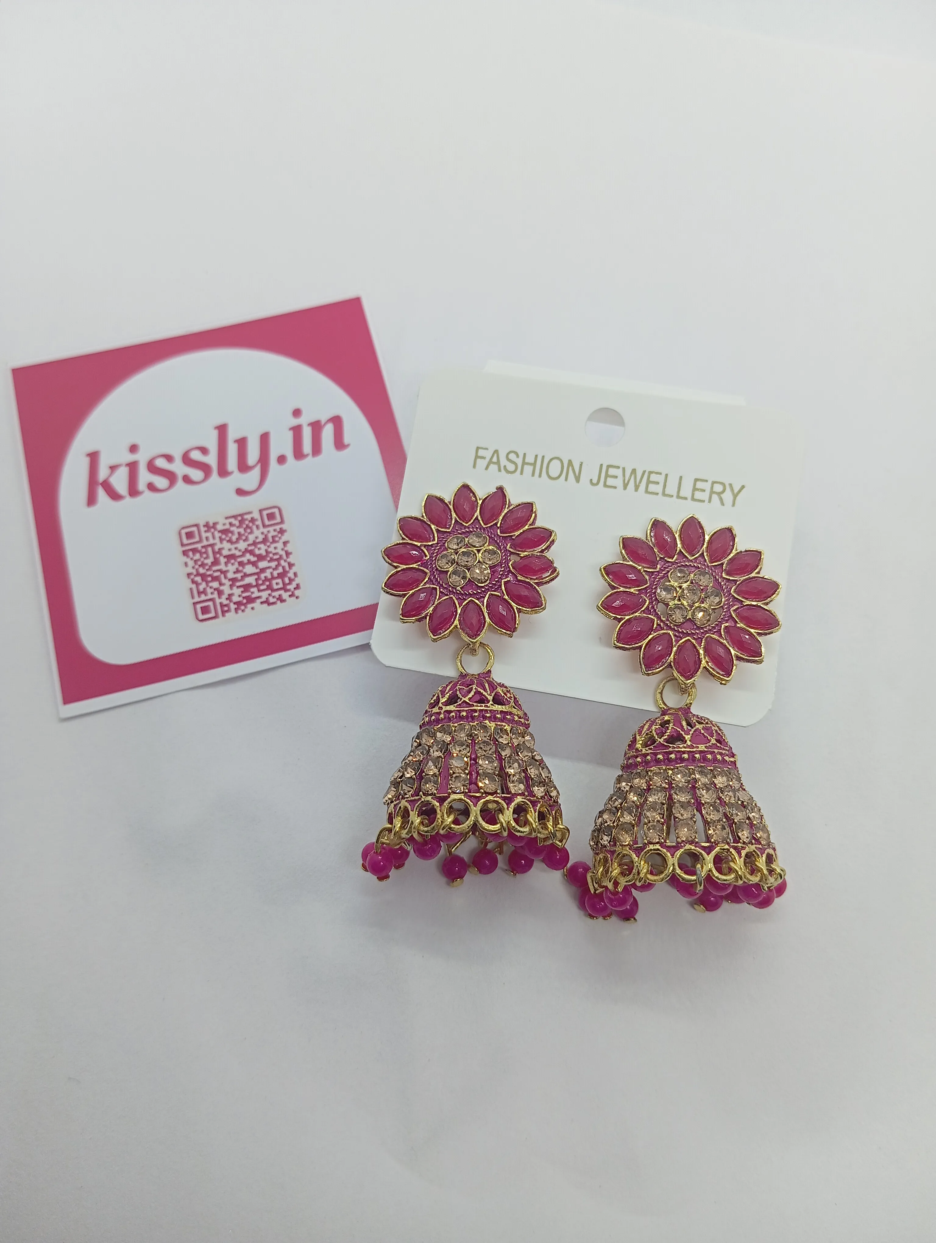 Floral Jhumka Earrings