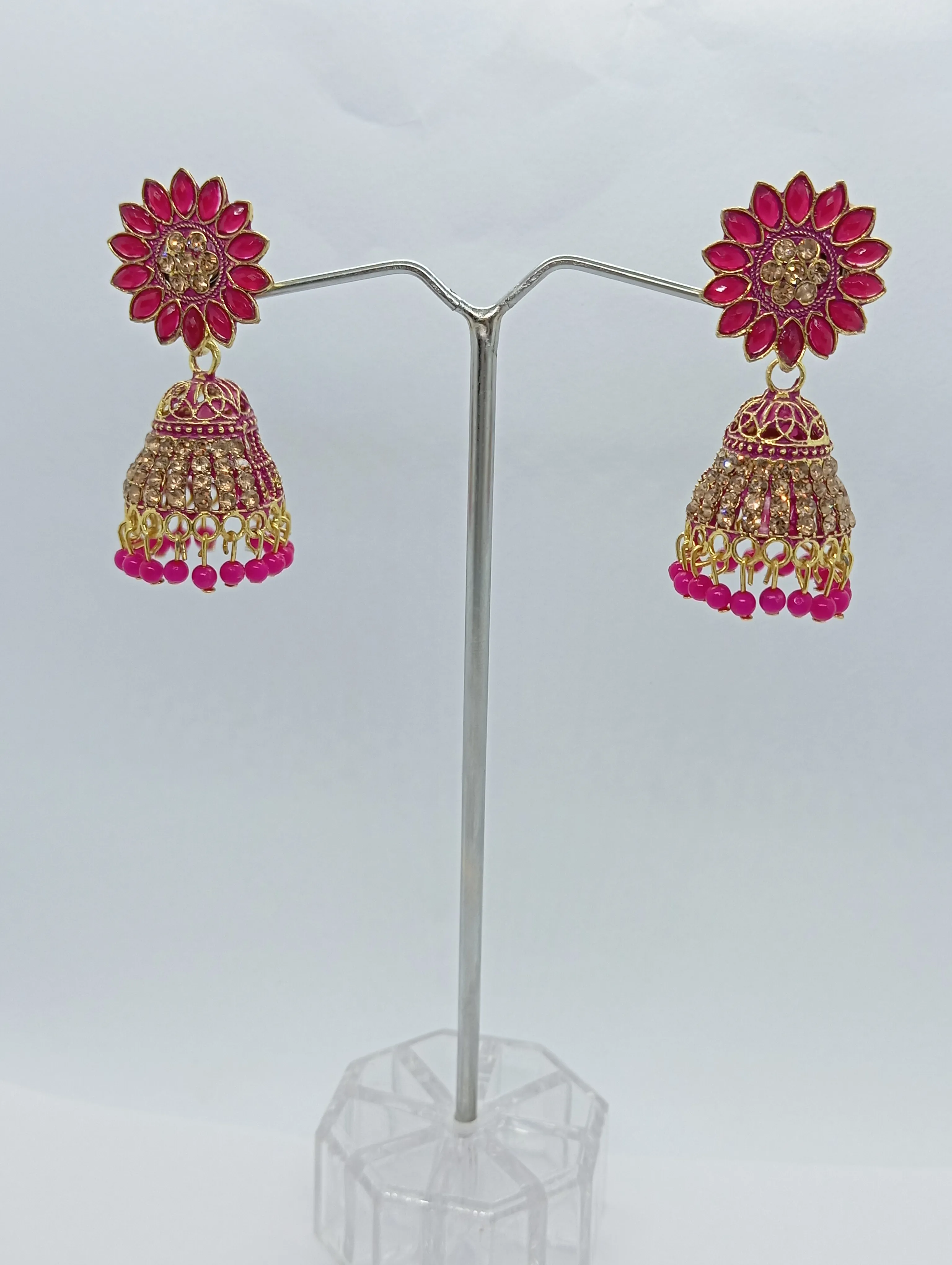 Floral Jhumka Earrings