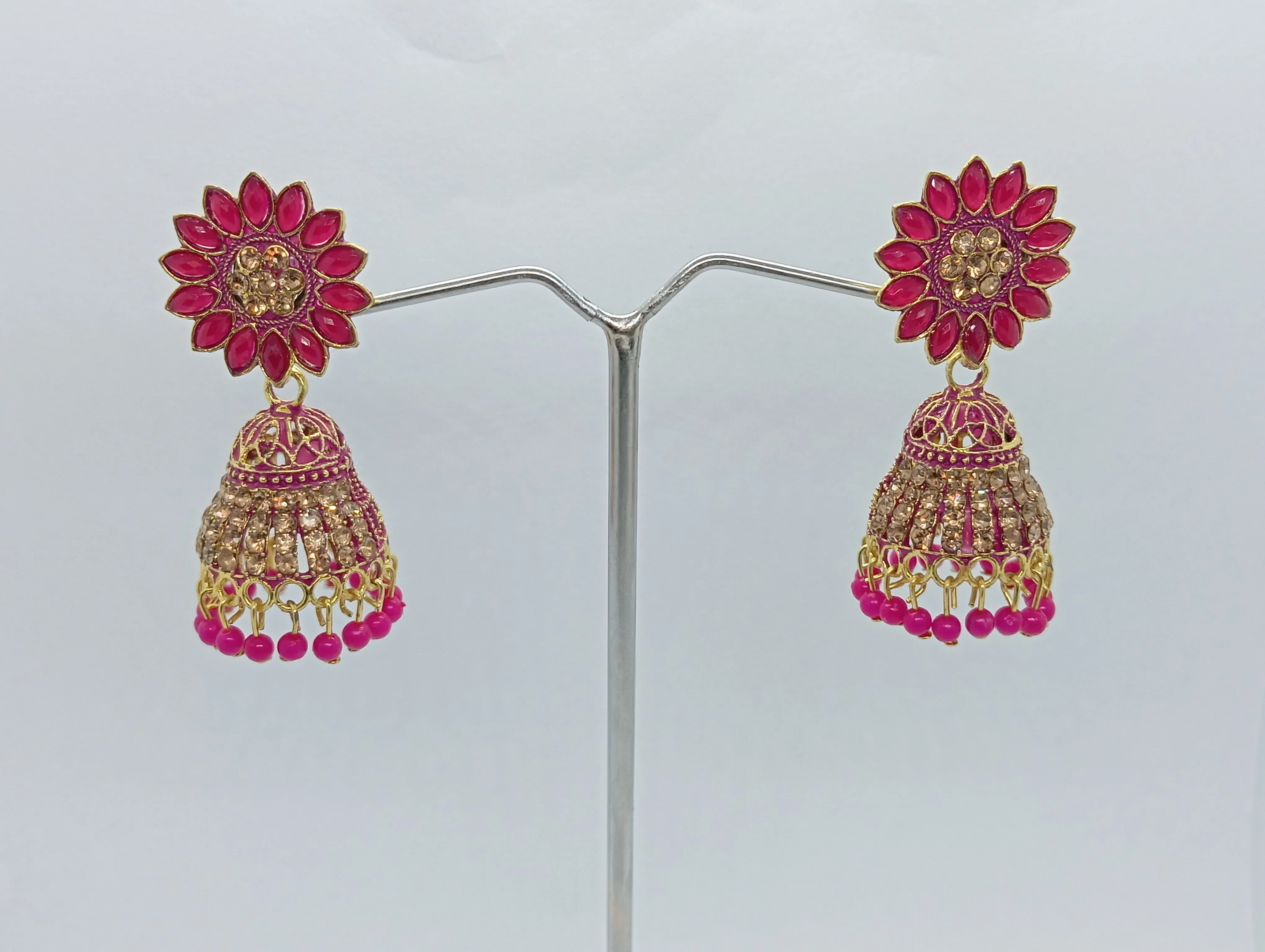 Floral Jhumka Earrings
