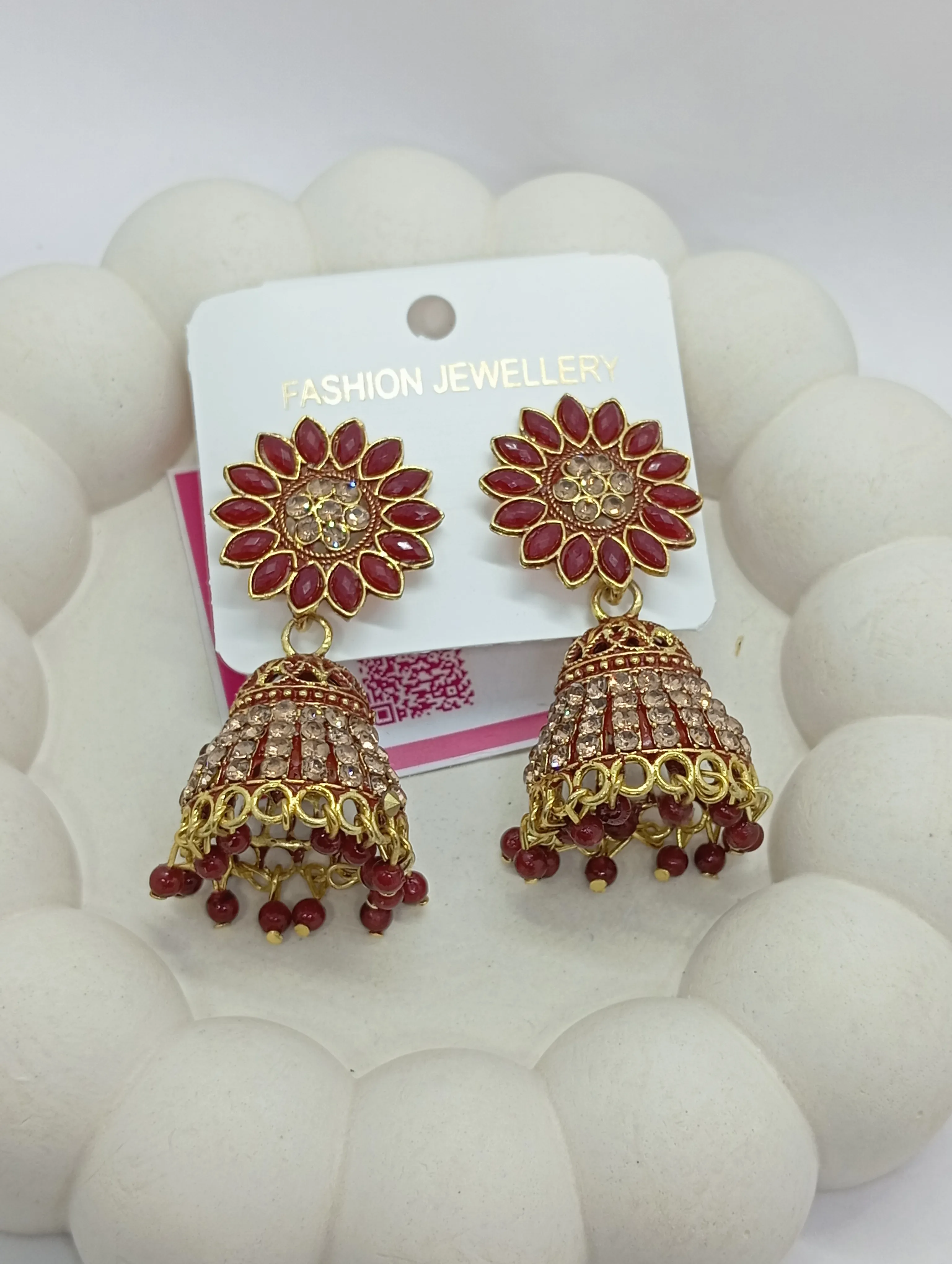 Floral Jhumka Earrings
