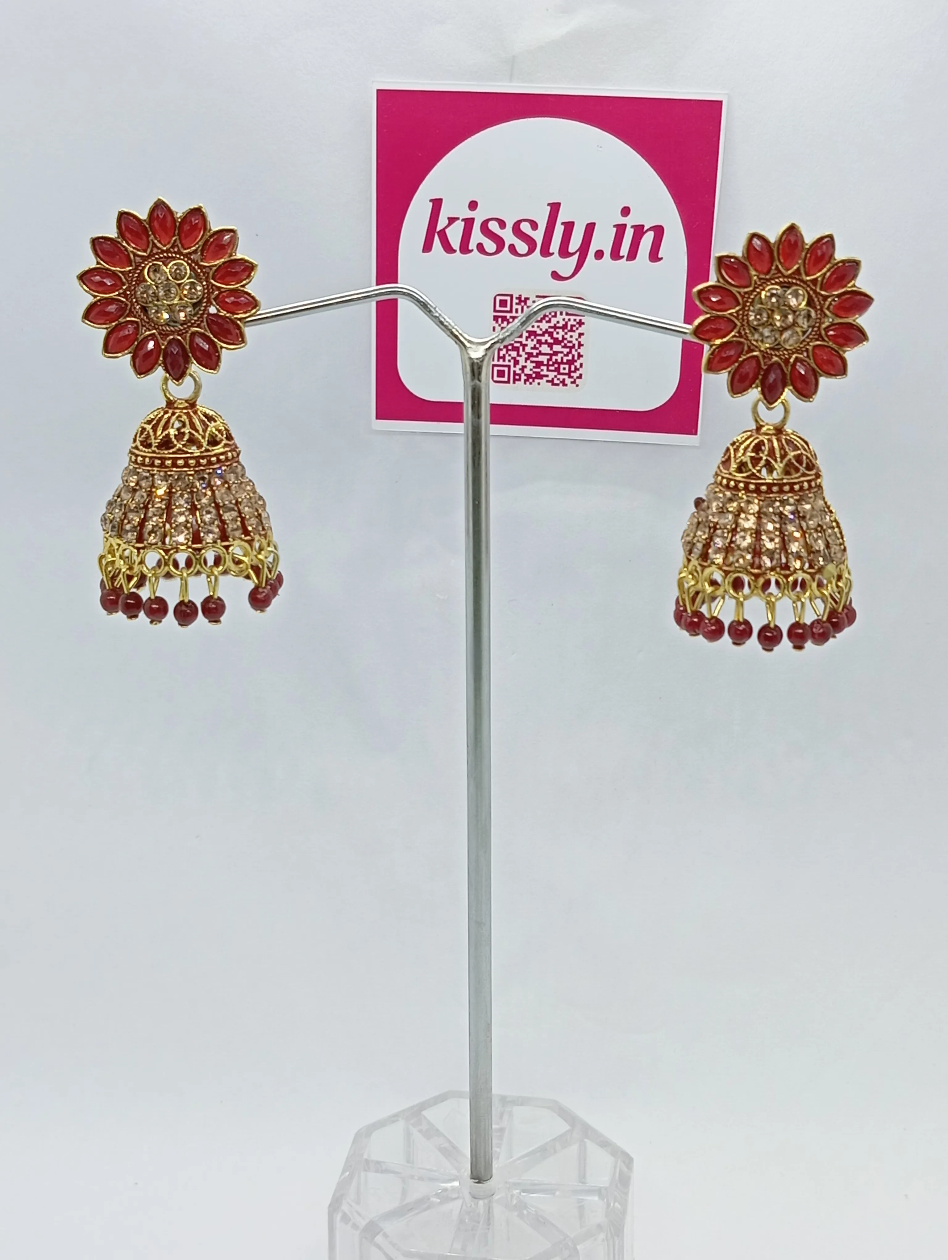 Floral Jhumka Earrings