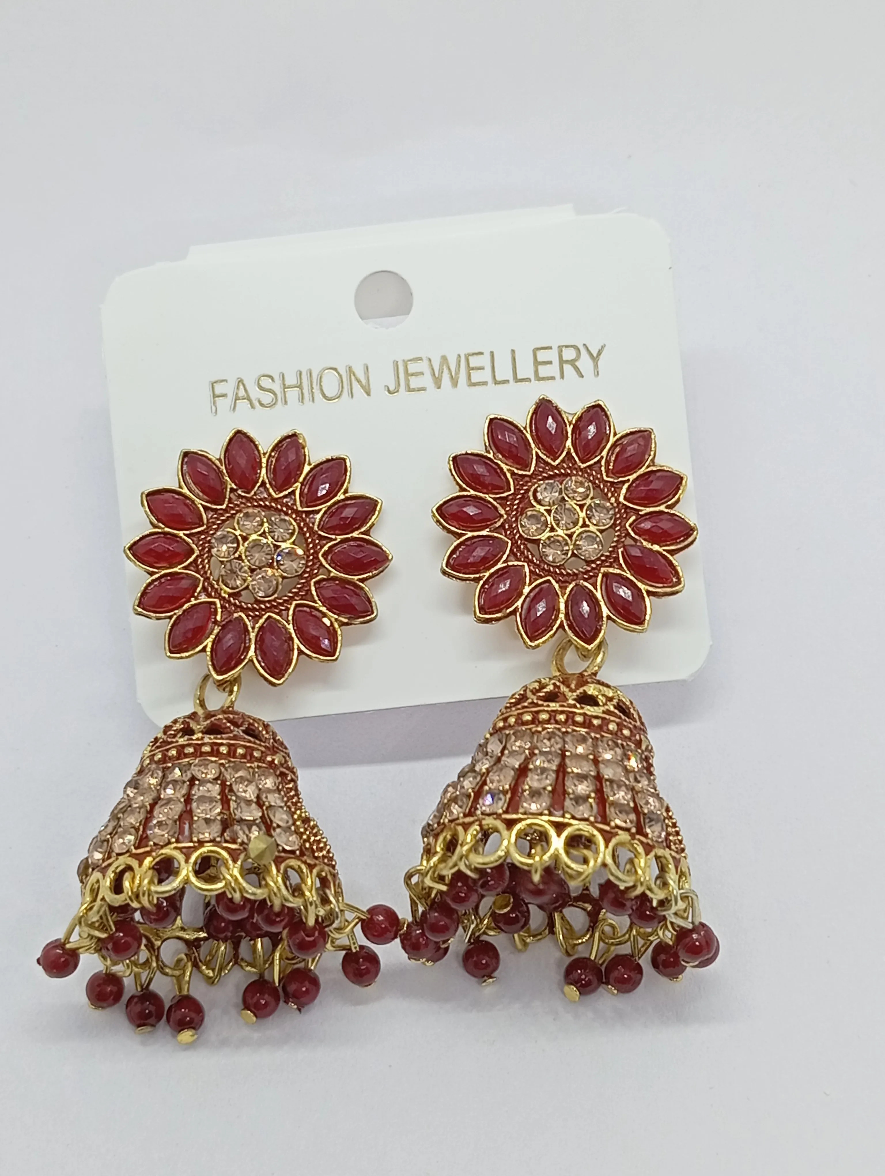 Floral Jhumka Earrings