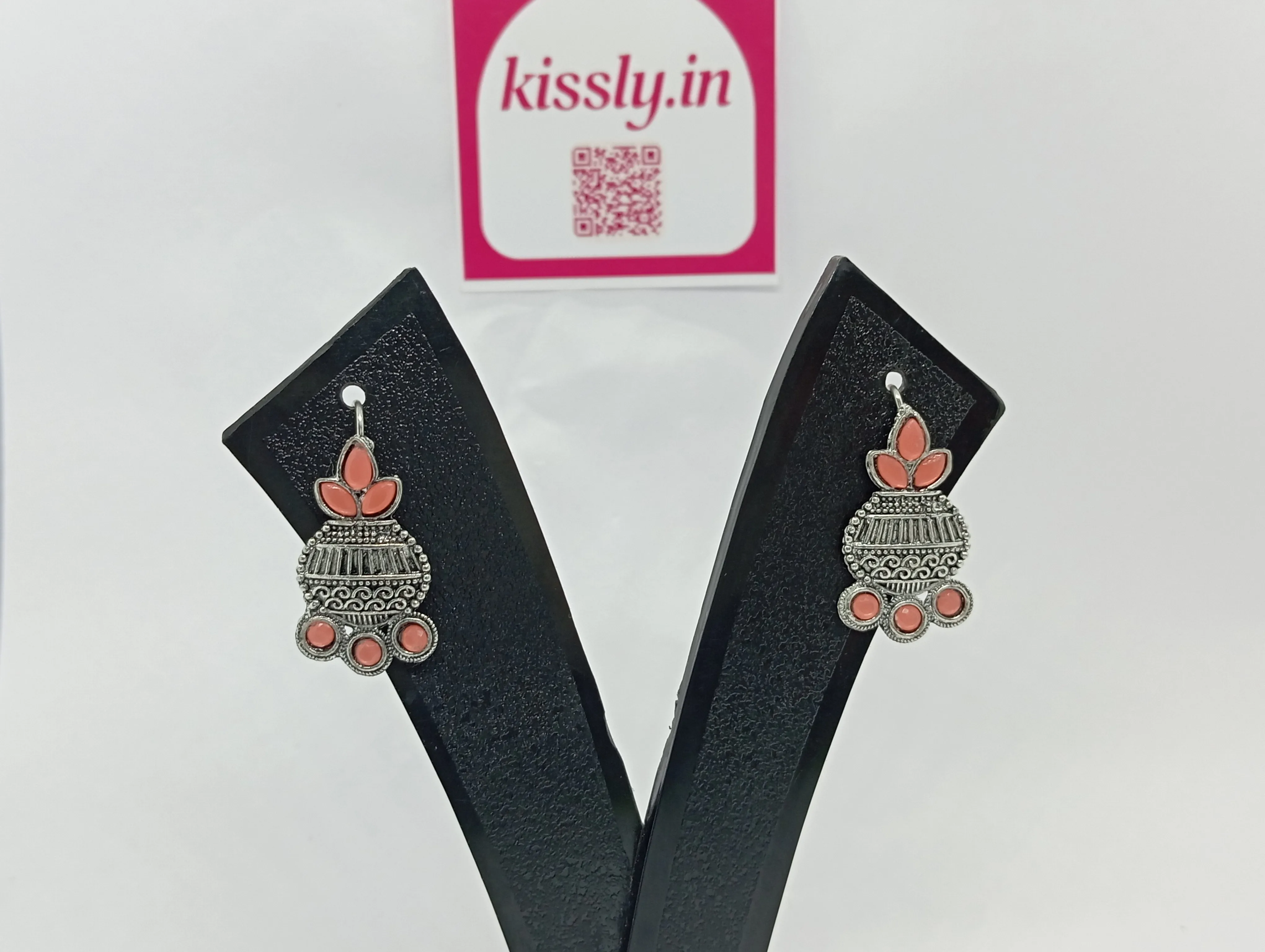 Oxidized Jhumka Earrings