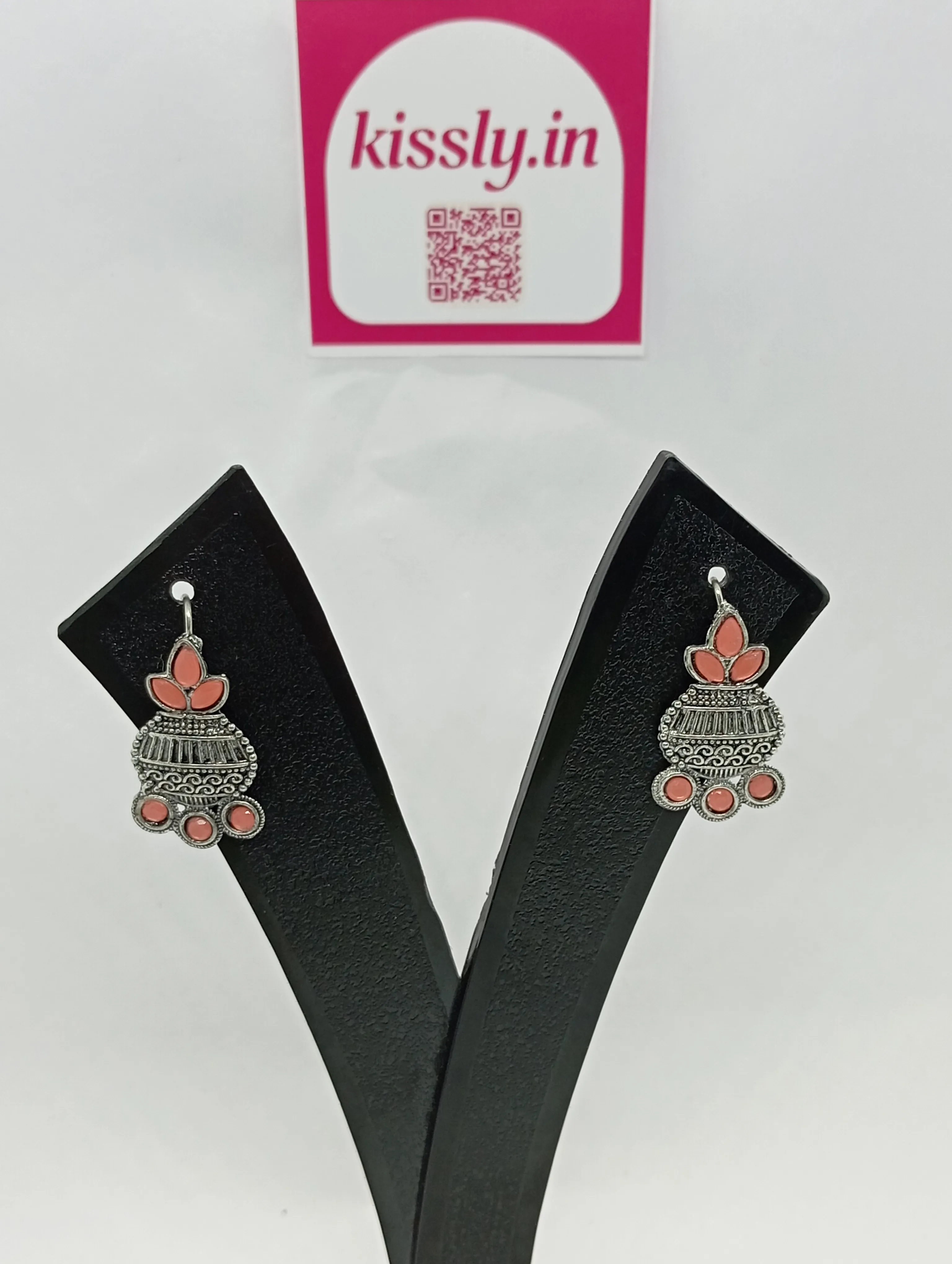 Oxidized Jhumka Earrings