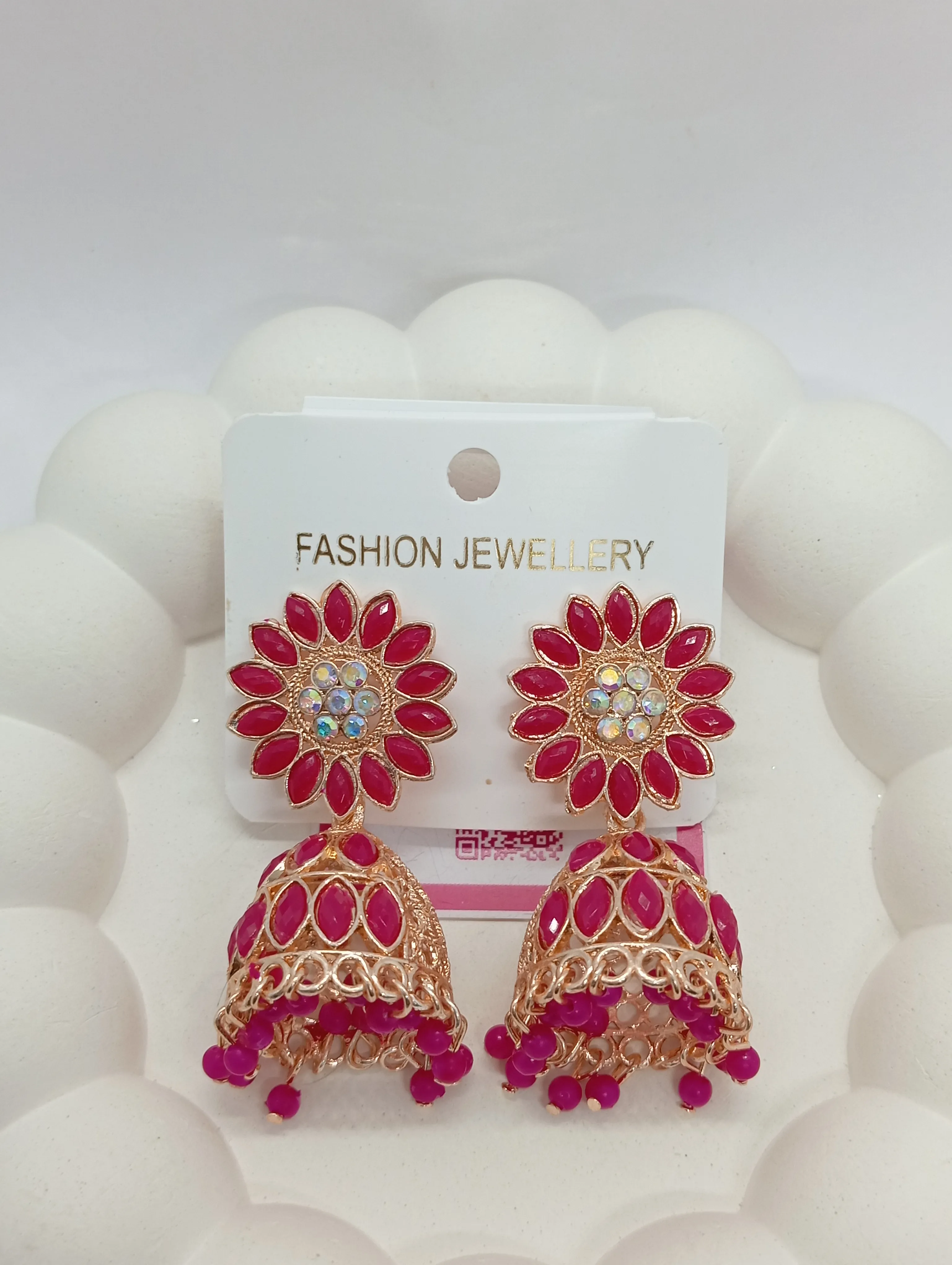 Floral Jhumka Earrings