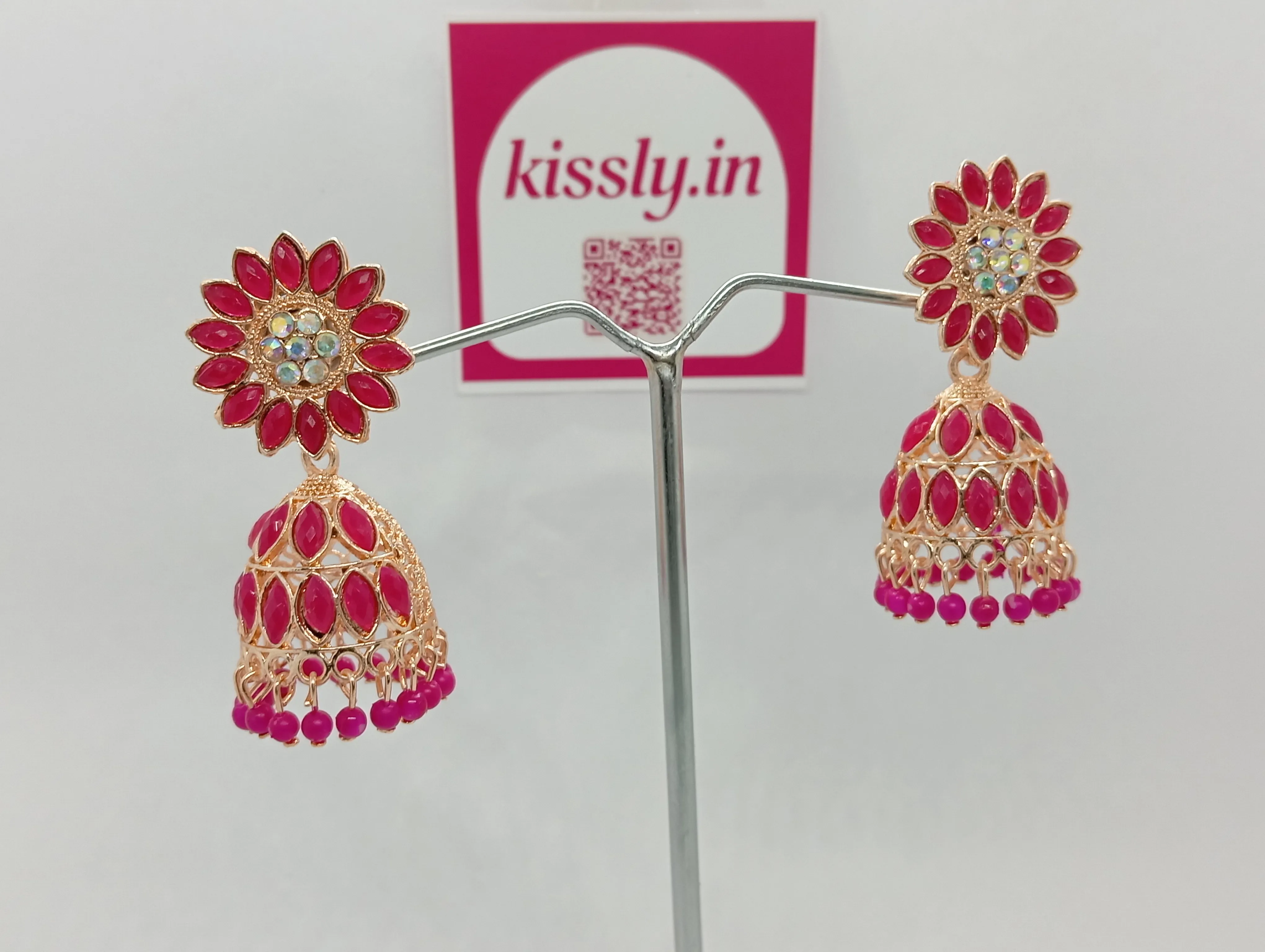 Floral Jhumka Earrings