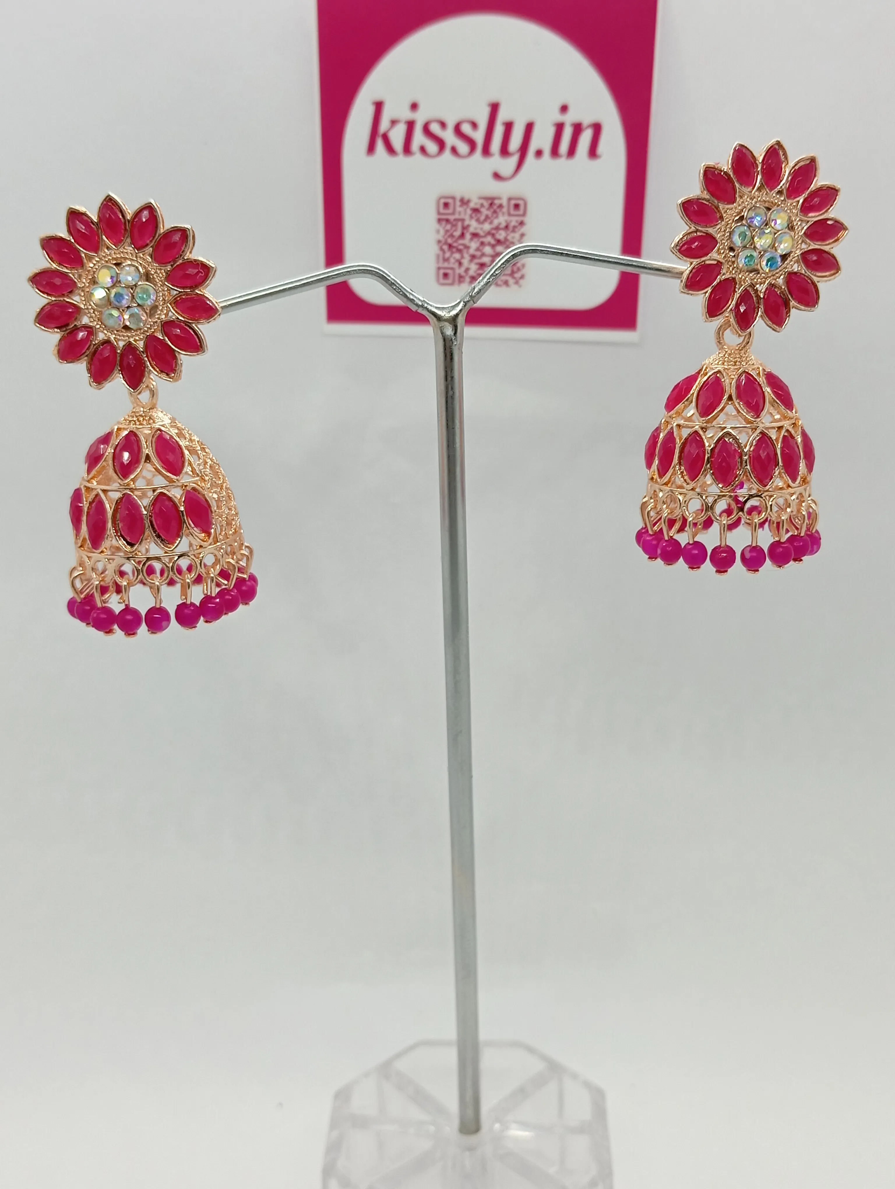 Floral Jhumka Earrings