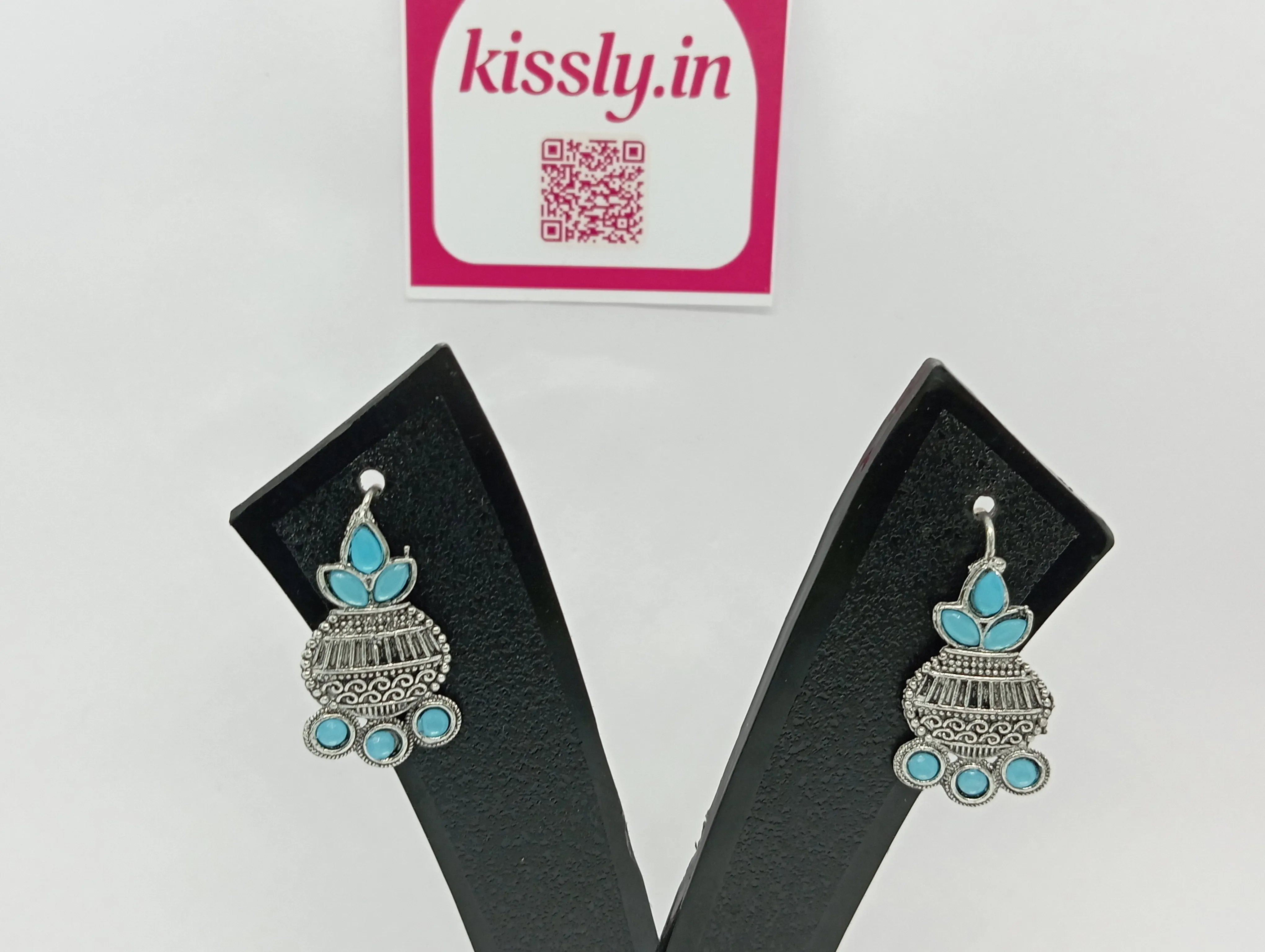 Oxidized Jhumka Earrings