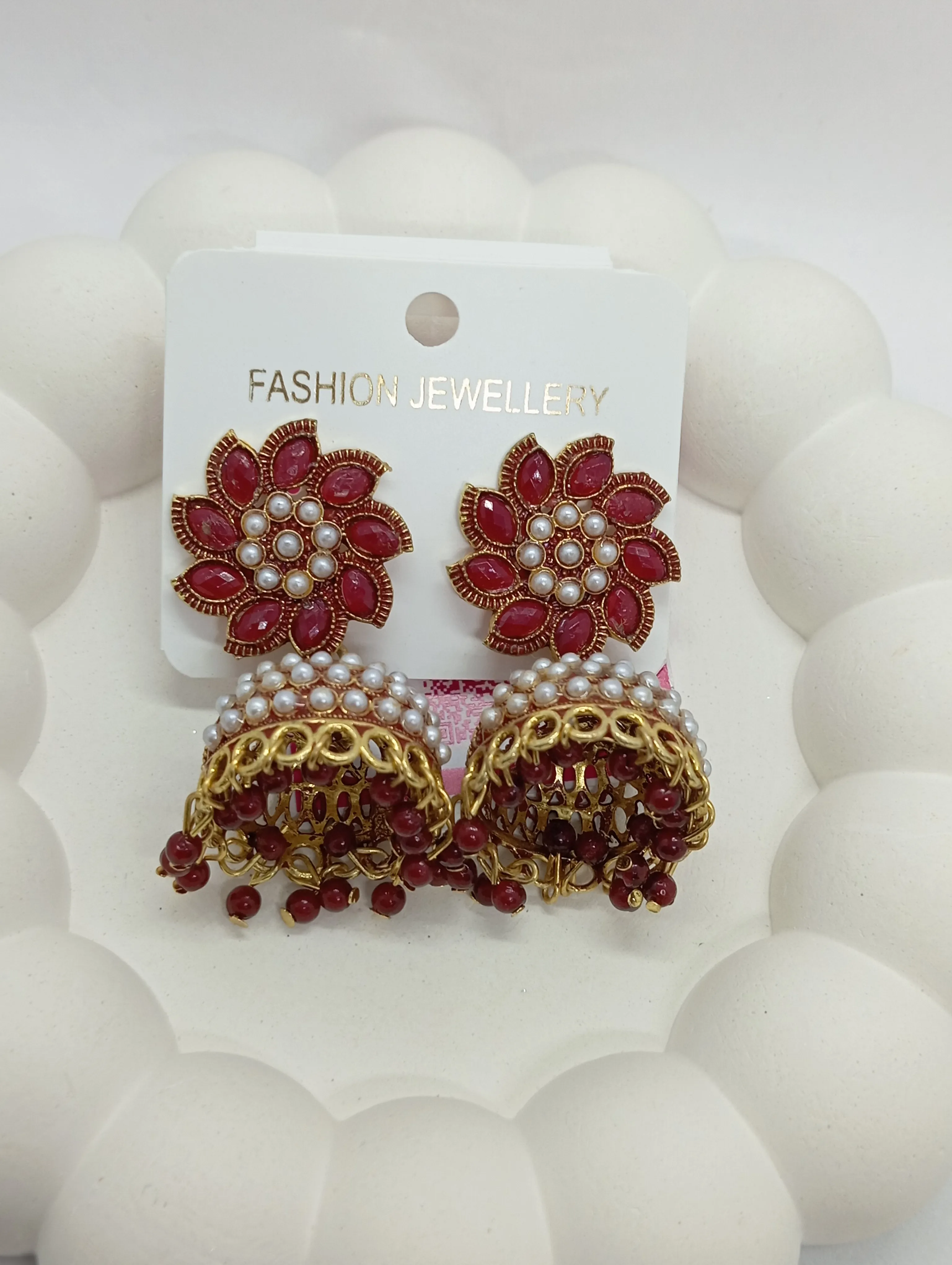 Floral Jhumka Earrings